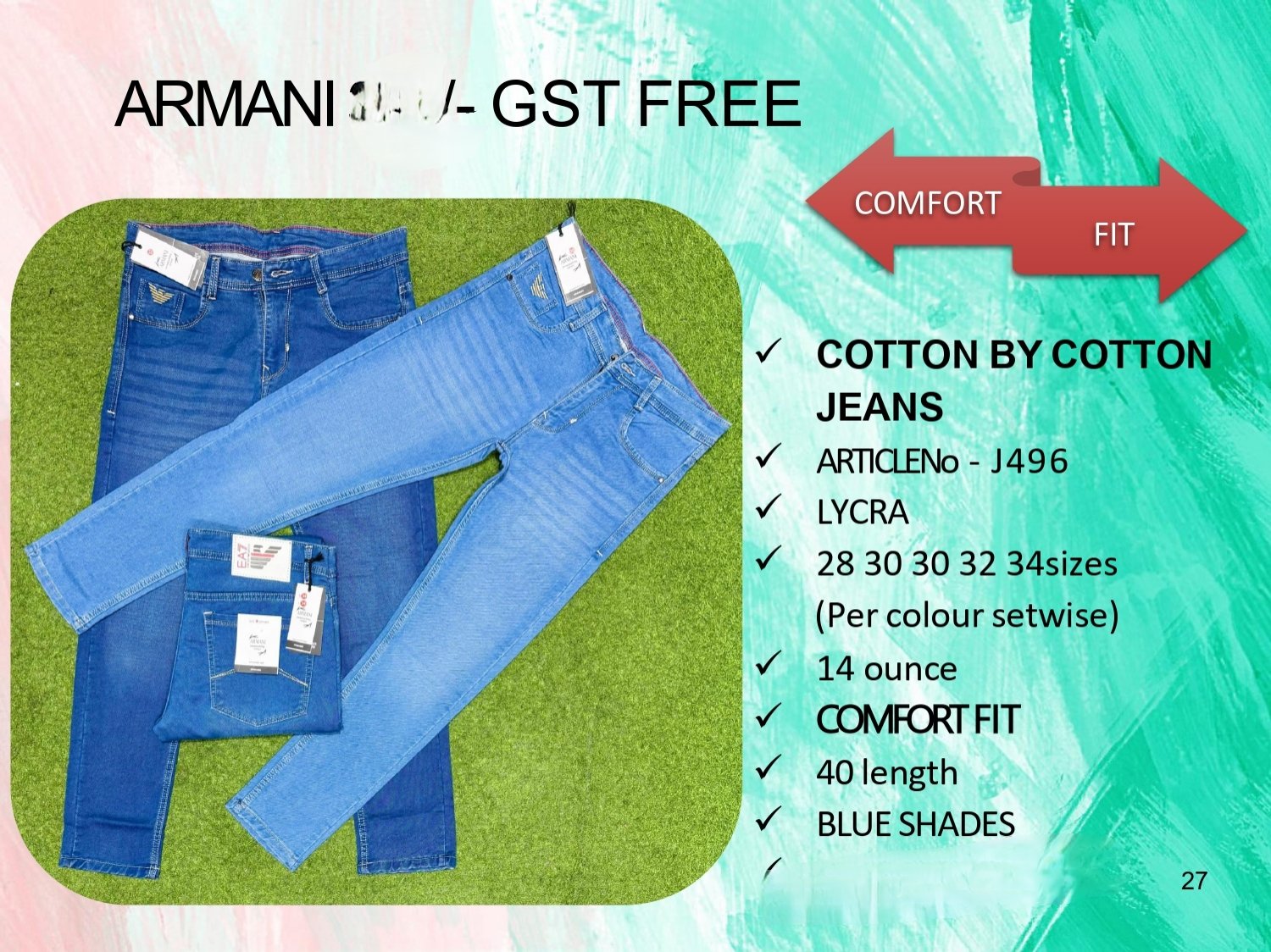 Men's Denim Jeans- ARMANI