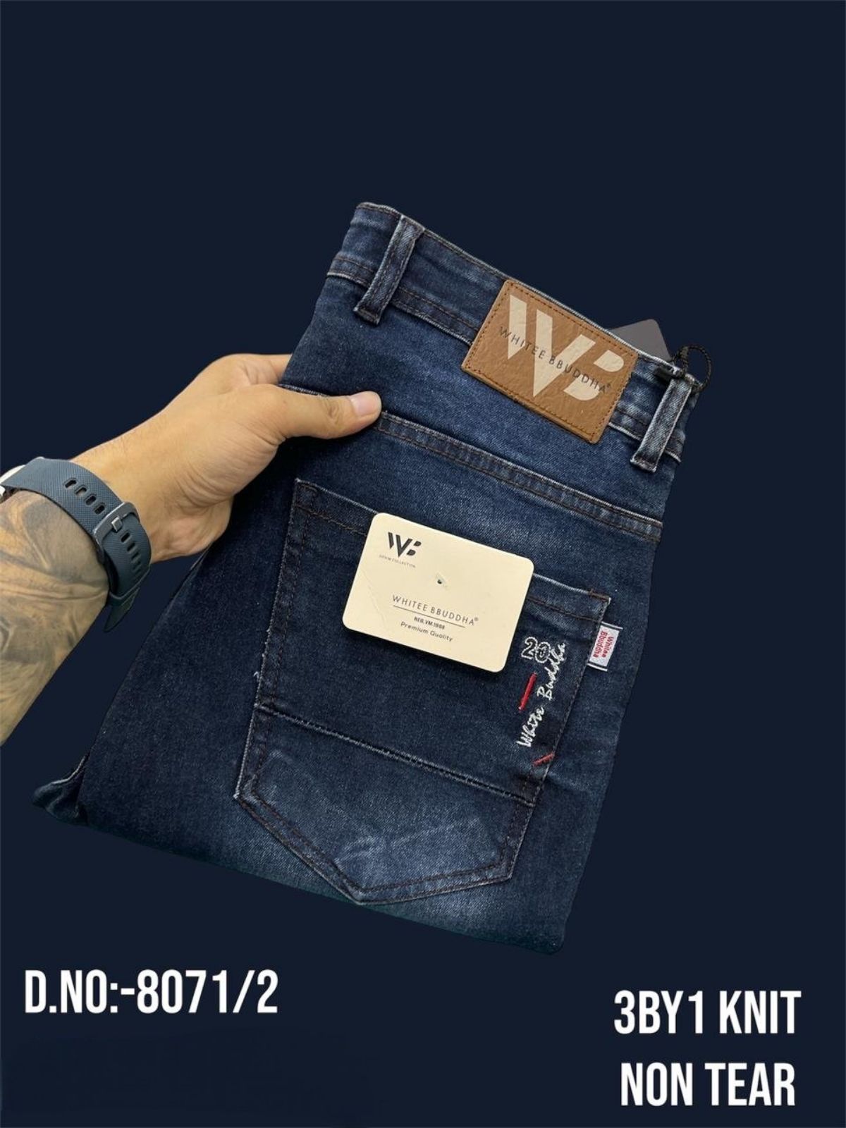 Whitee Budhha Men's Denim Lycra Jeans - 8071/2 (30-38)