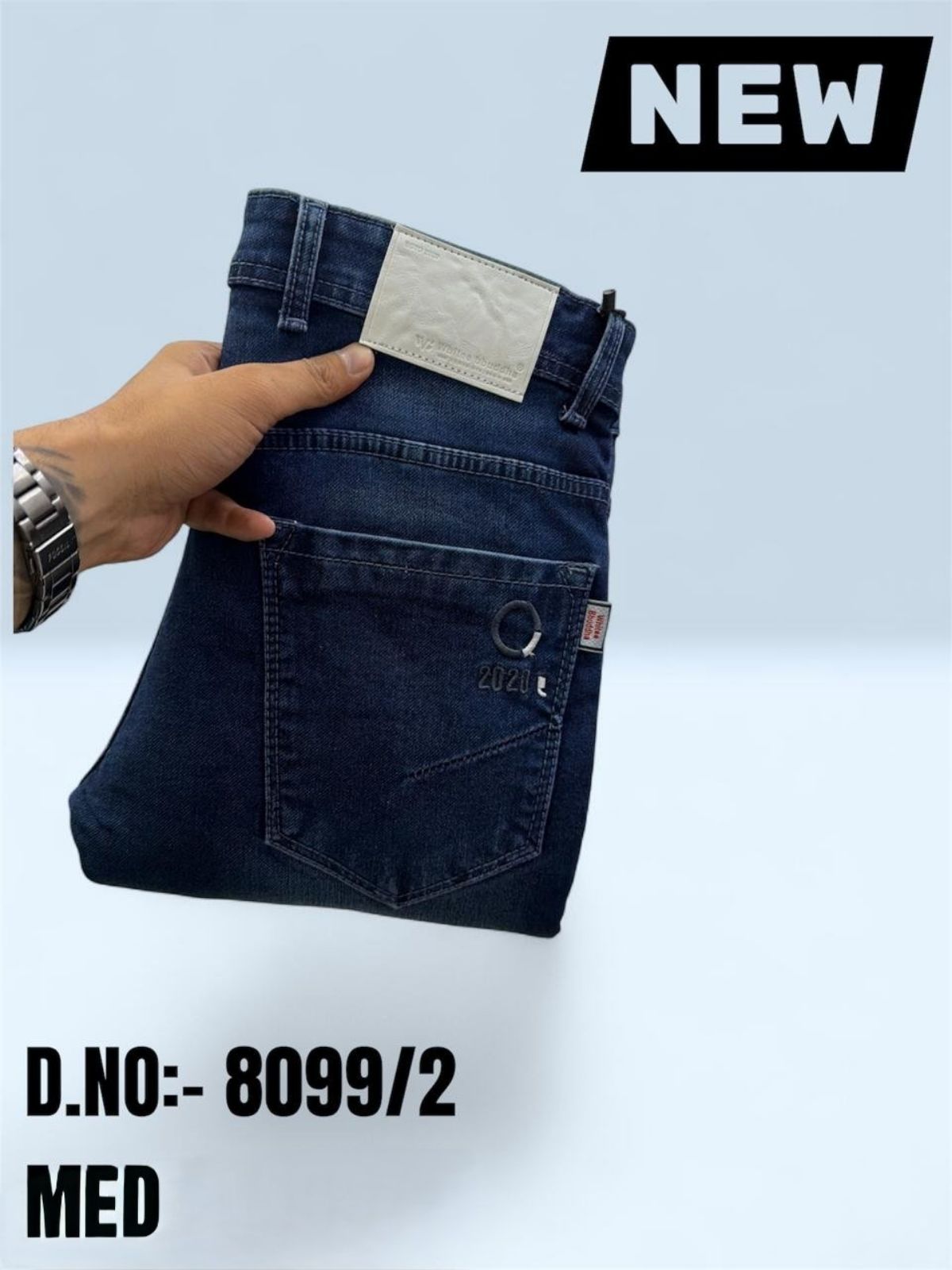 Whitee Budhha Men's Denim Cotton Knit Jeans -8099/2