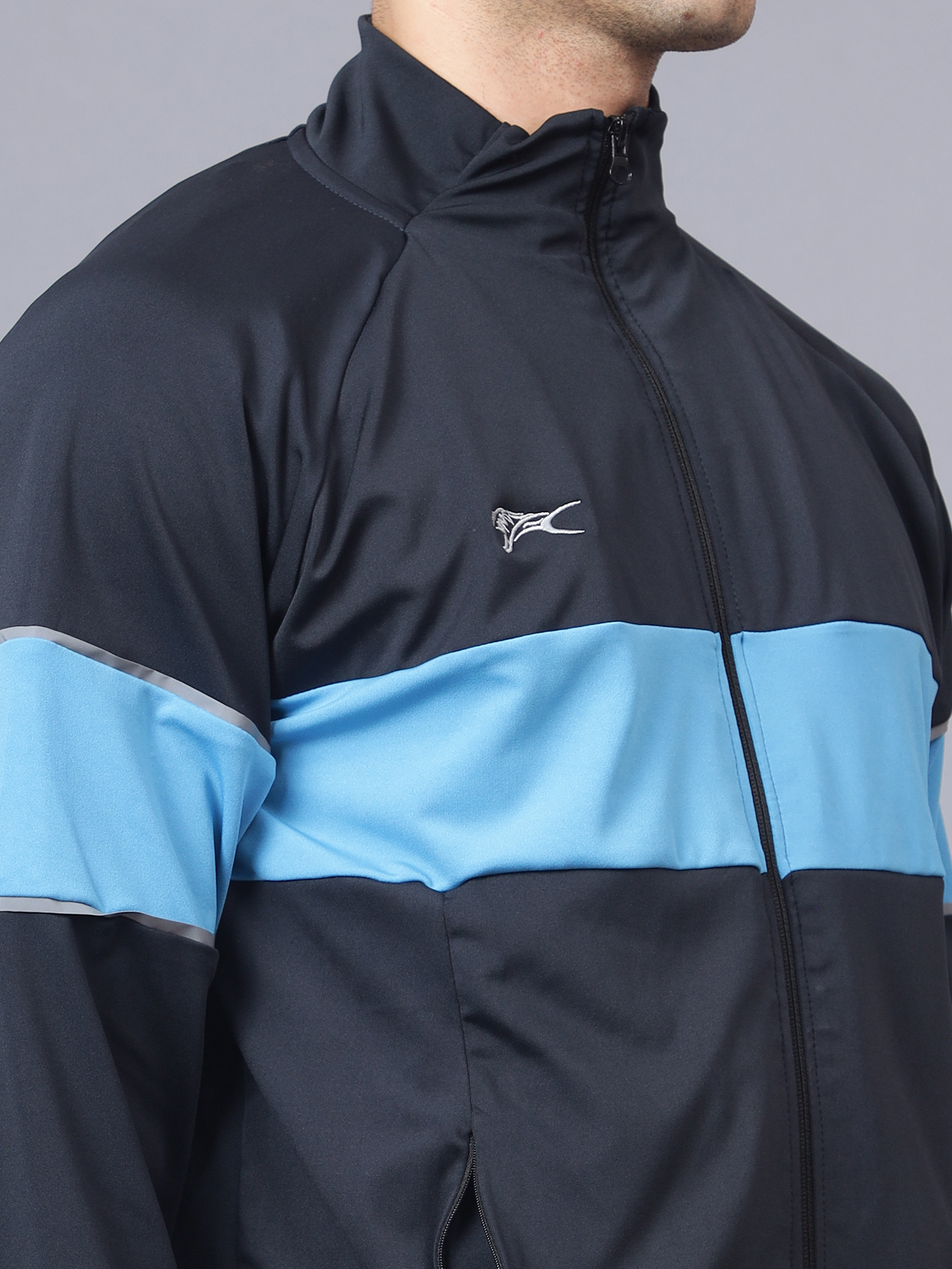 Men's Tracksuit  SNTSW101M-Navy/Cyan-S