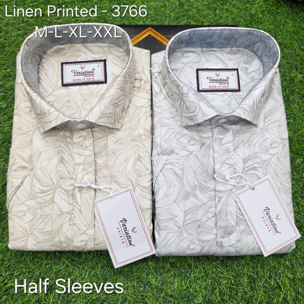 Variation Linen Printed Men's Shirts- 3766