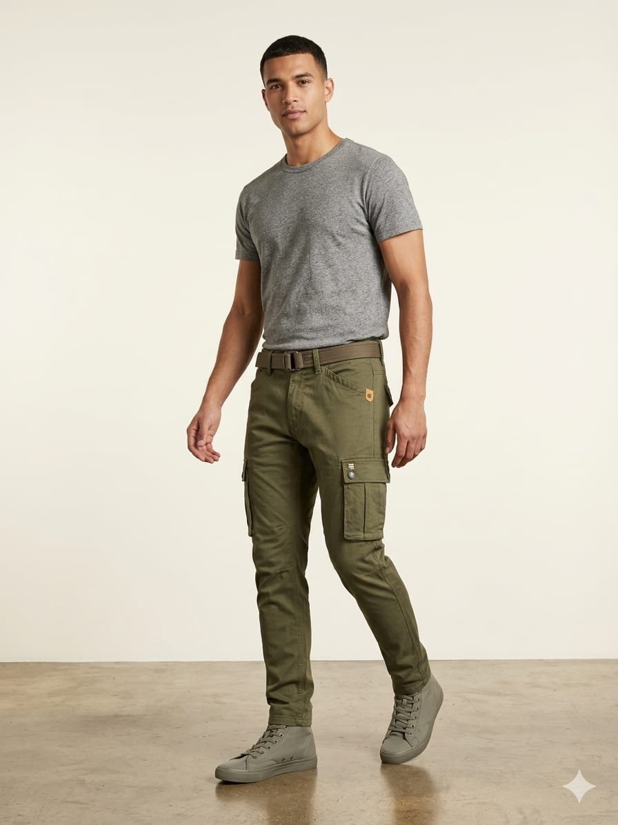 Updry Men's Raw Cotton Cargo