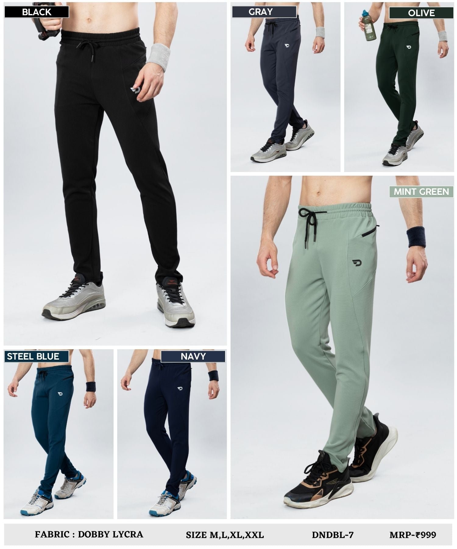 ColorBlock Trackpant – Imported Dobby Lycra ( 280 GSM)