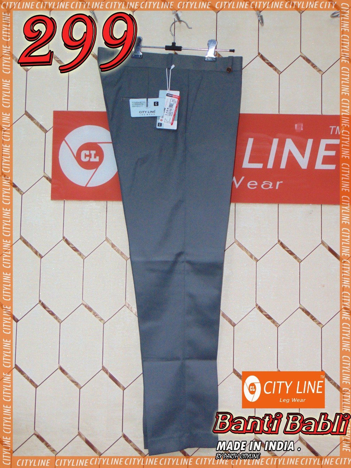 Men's Premium Ankle Fit Lycra Formal Pants -Banti Babli- Dark Grey