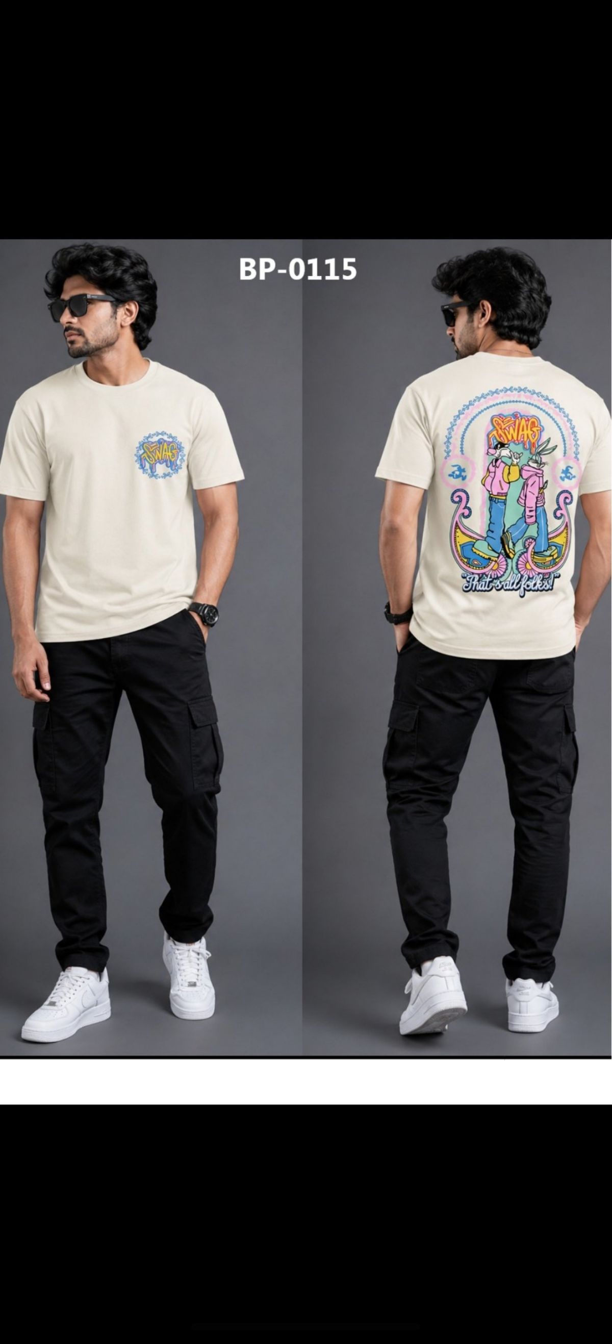 TOMHIDDLE MENS PRINTED T-SHIRT- A4-BP-0115