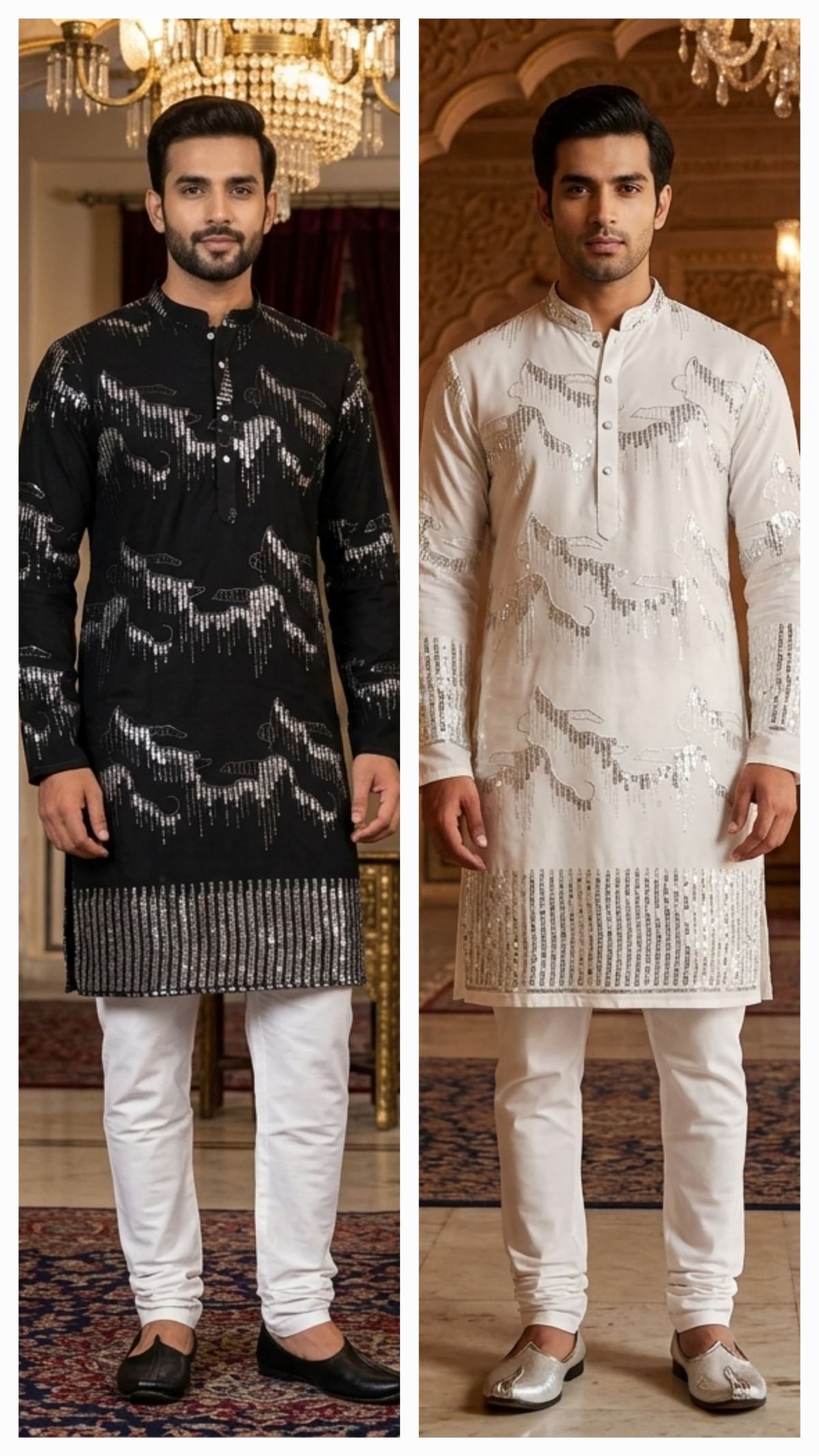 Variation Men's Ethnic Kurta Set Lachka Fabric