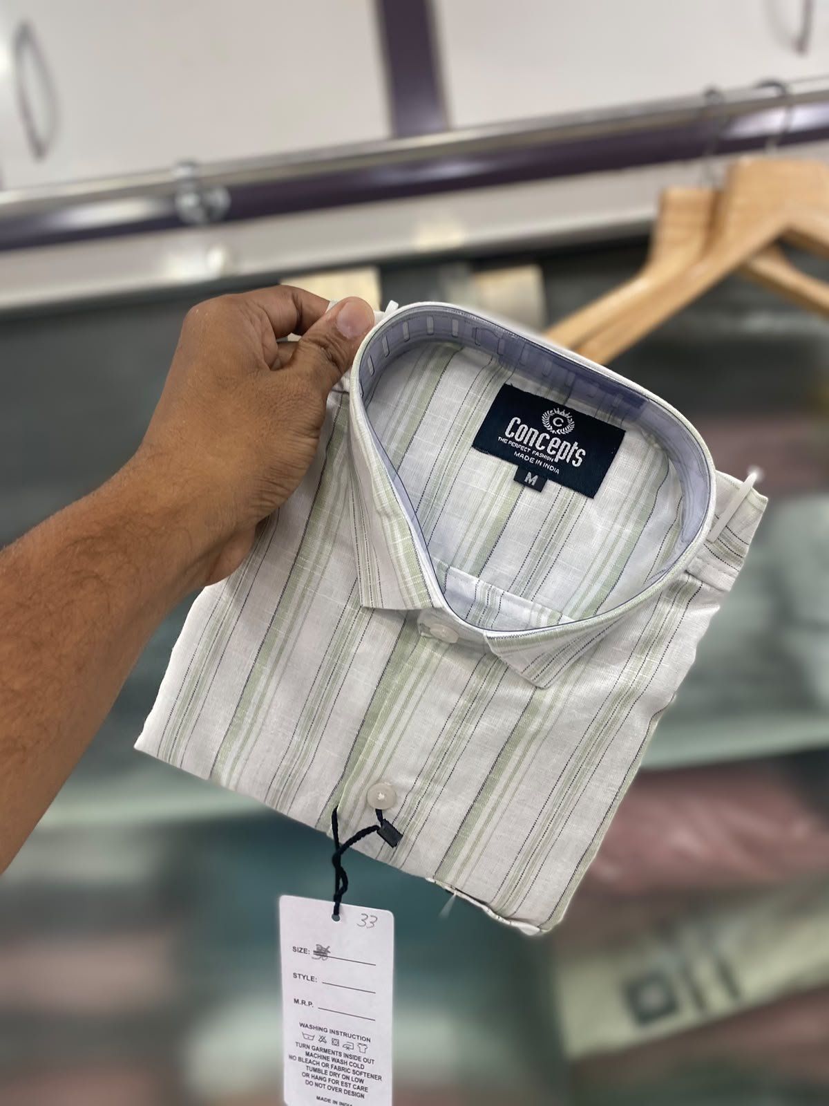 Concepts Men's Shirts Cotton Linen (2XL-4XL)
