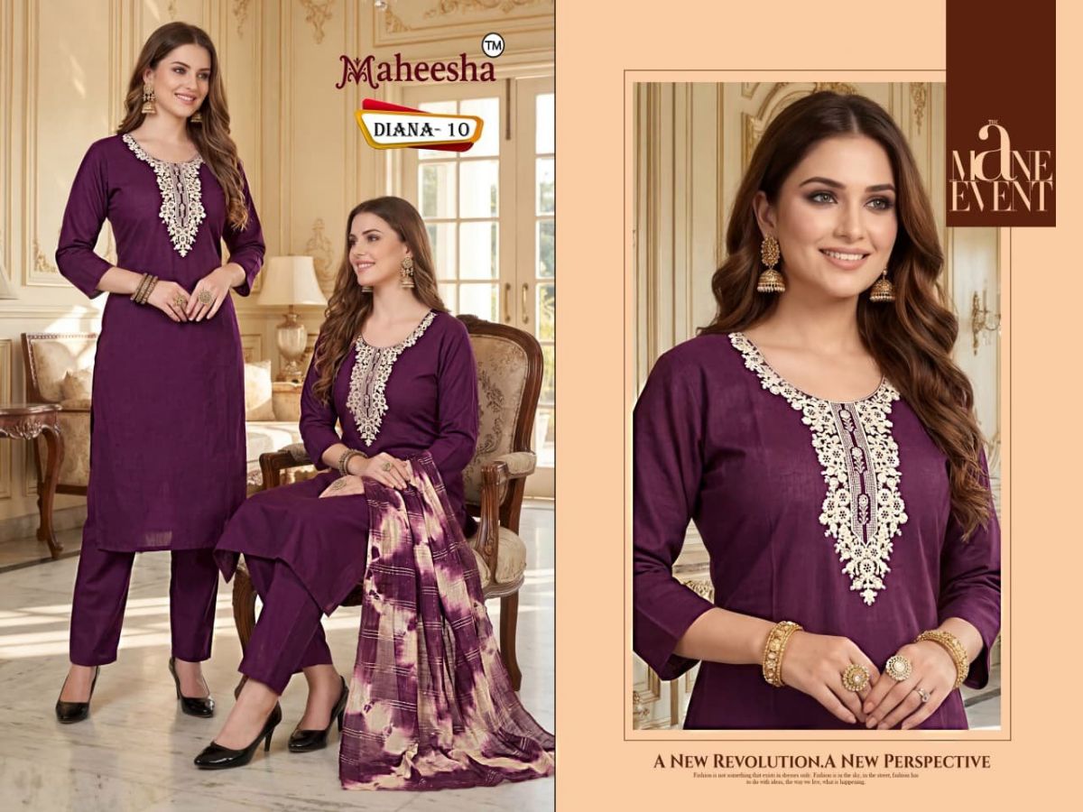 Rani Vastram Women's Ethnic Wear Suit & Bottom Set with Dupatta- Diana 10