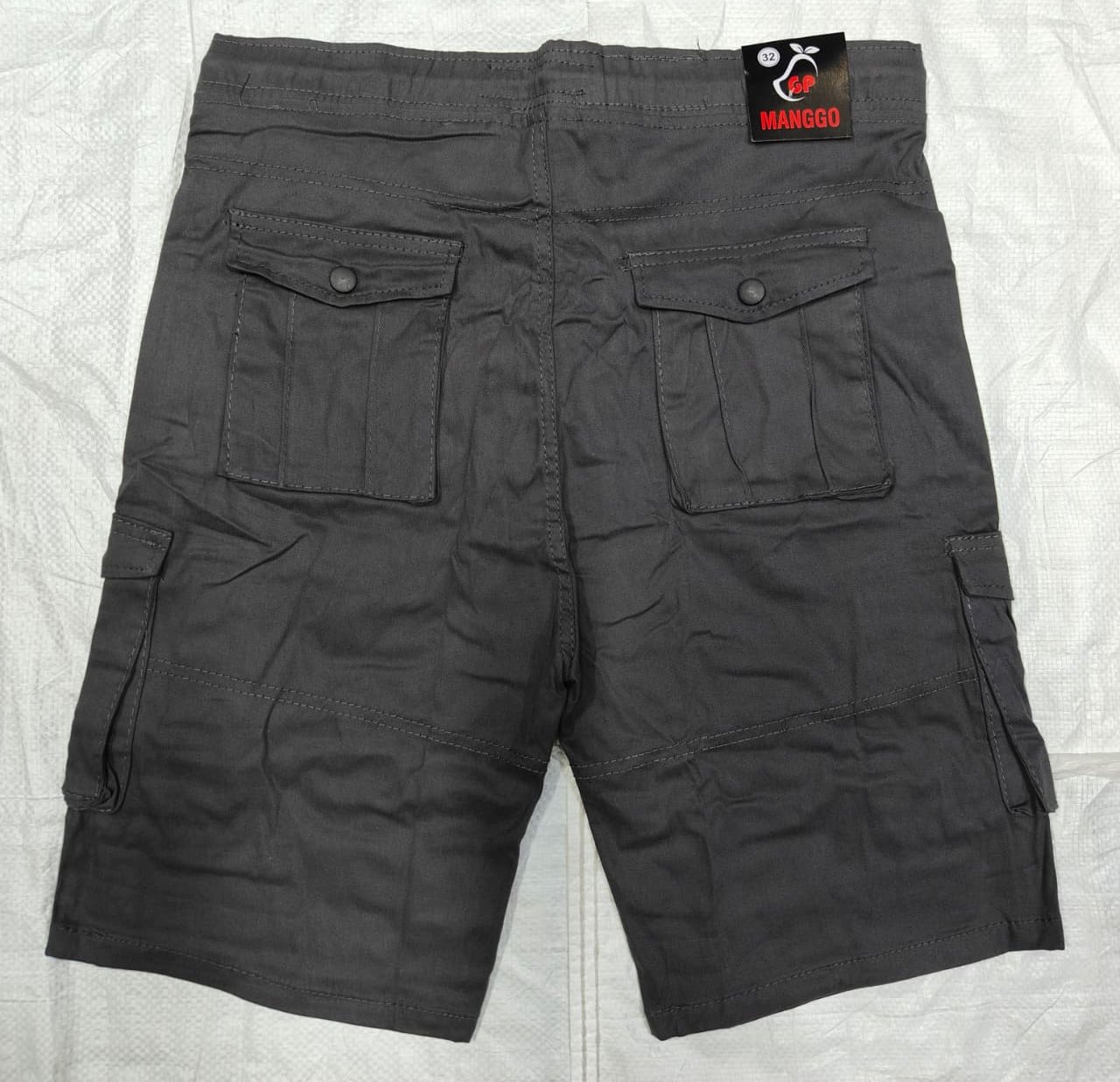Mango Six Pockets Men's Shorts-Dark Grey