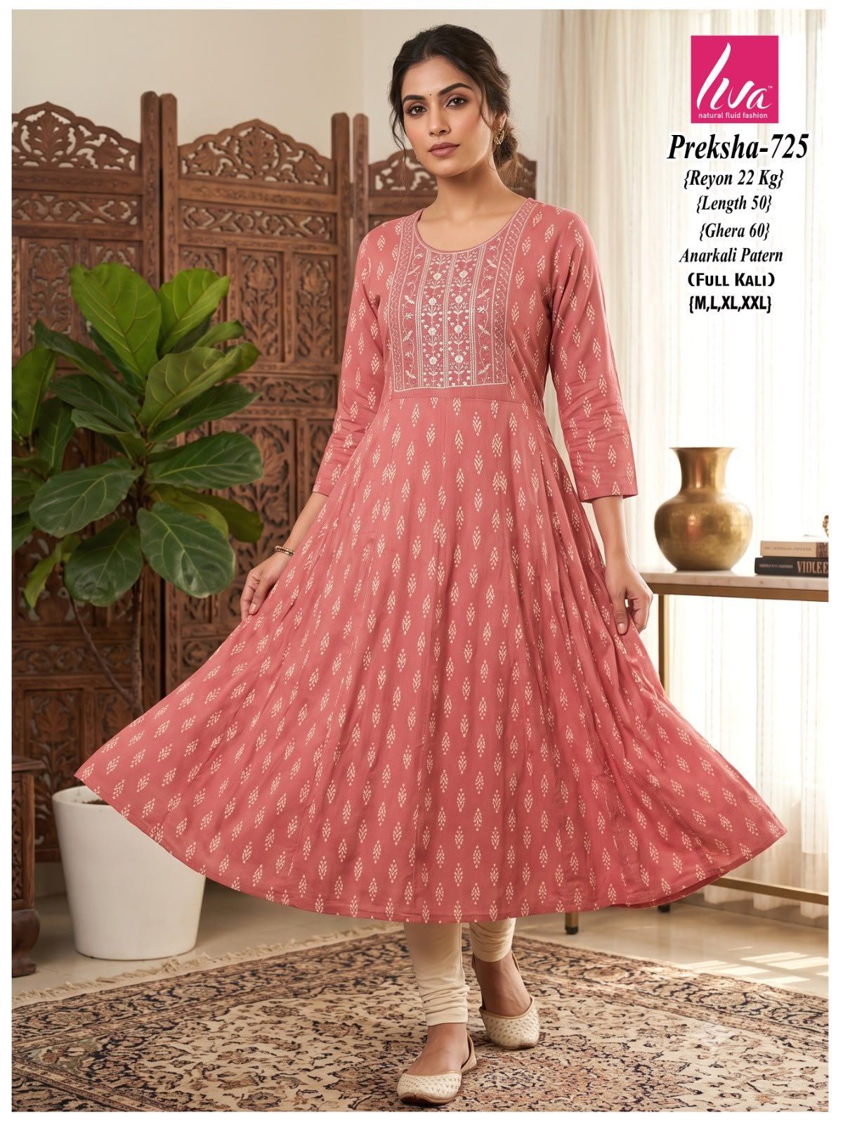 Women's Ethnic Wear Full Ghera Anarkali Suit -Preksha-725