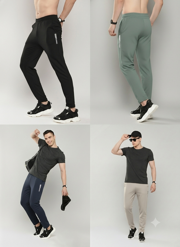 Fitinc Men's Lycra Trackpant With Both side Pocket