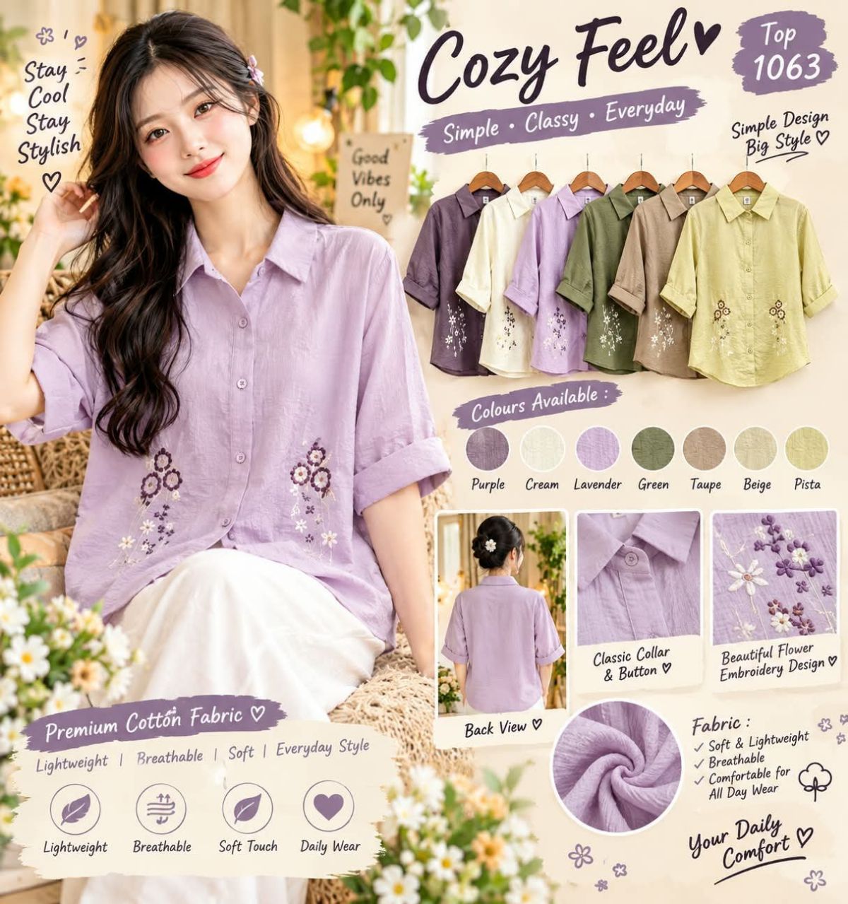 Women's Korean Top Type Shirts-1063
