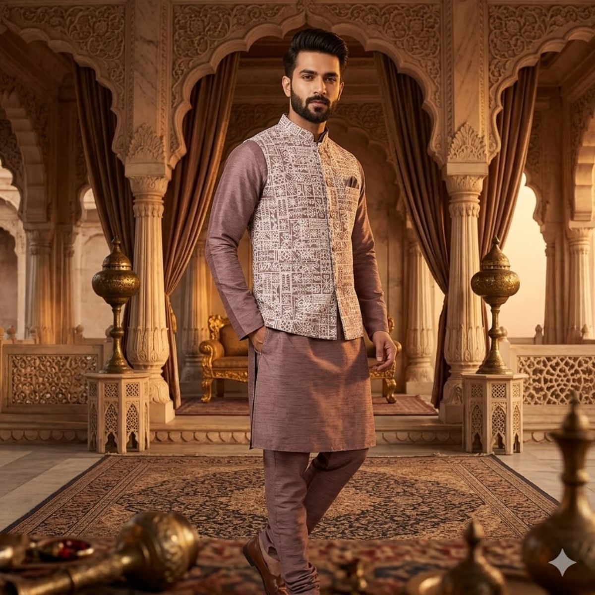 Variation Men's Kurta Pajama Set