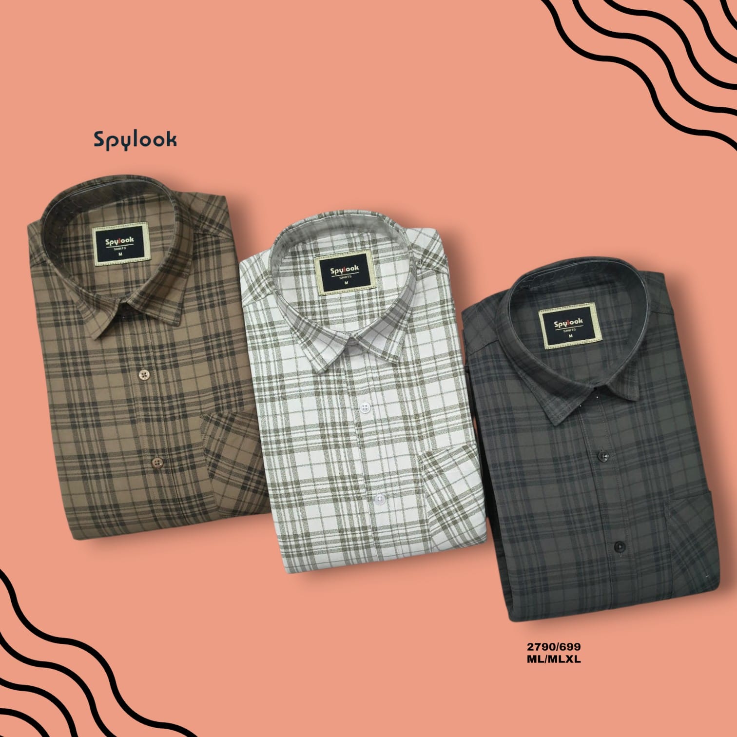 ML CREATION SPYLOOK CHECK SHIRTS 2790