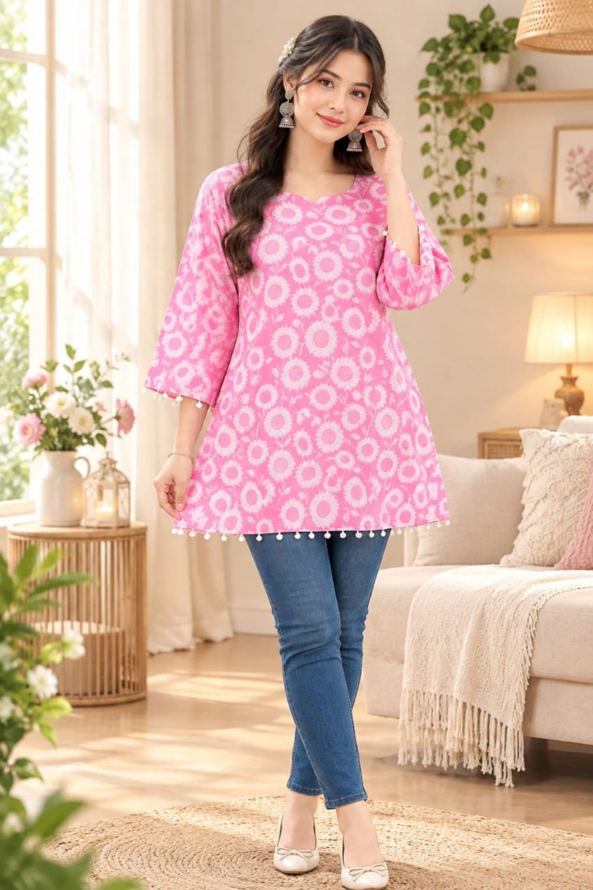 Women's Cotton Short Frock Kurti