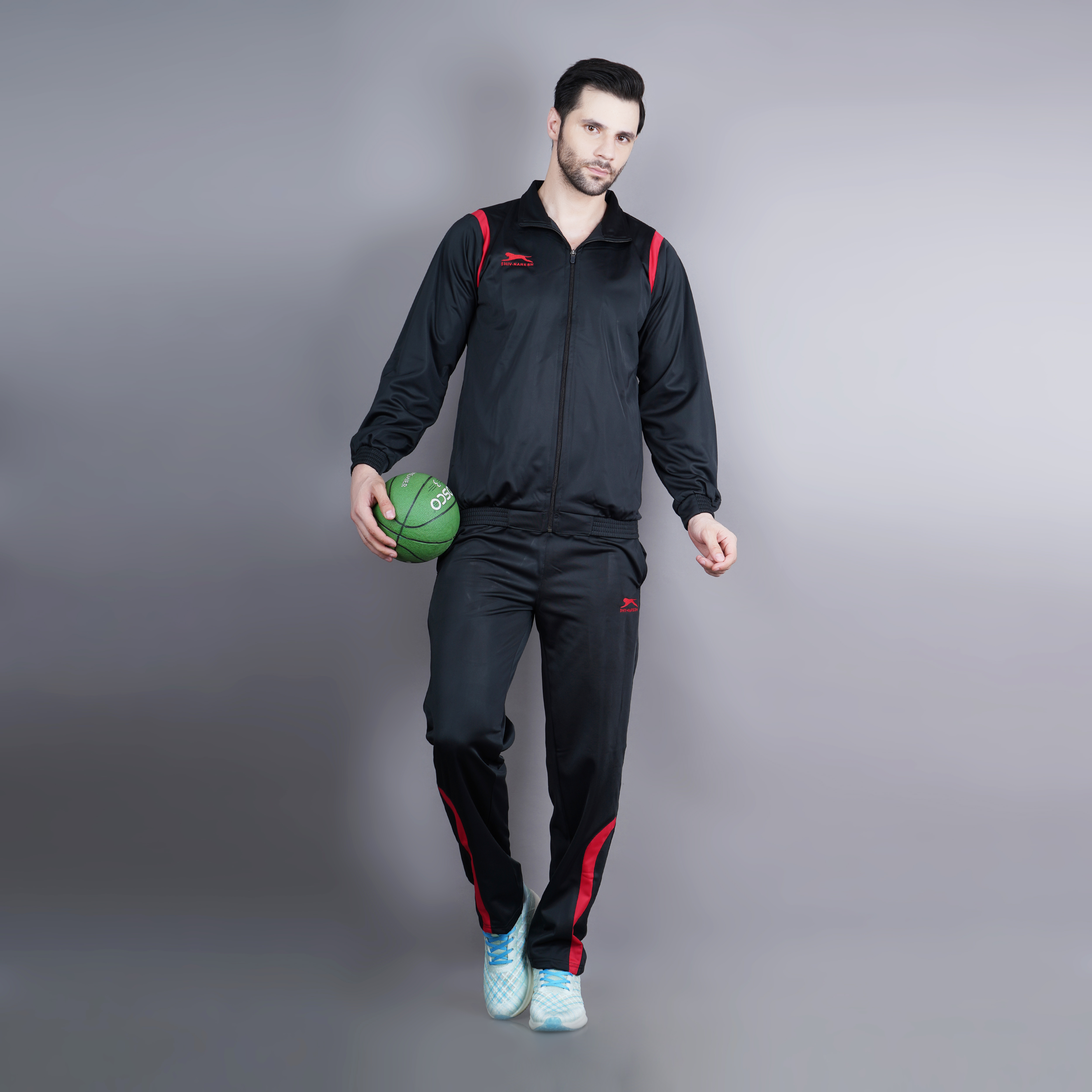 Men's Tracksuit  428A-TP-Black/Red-XL