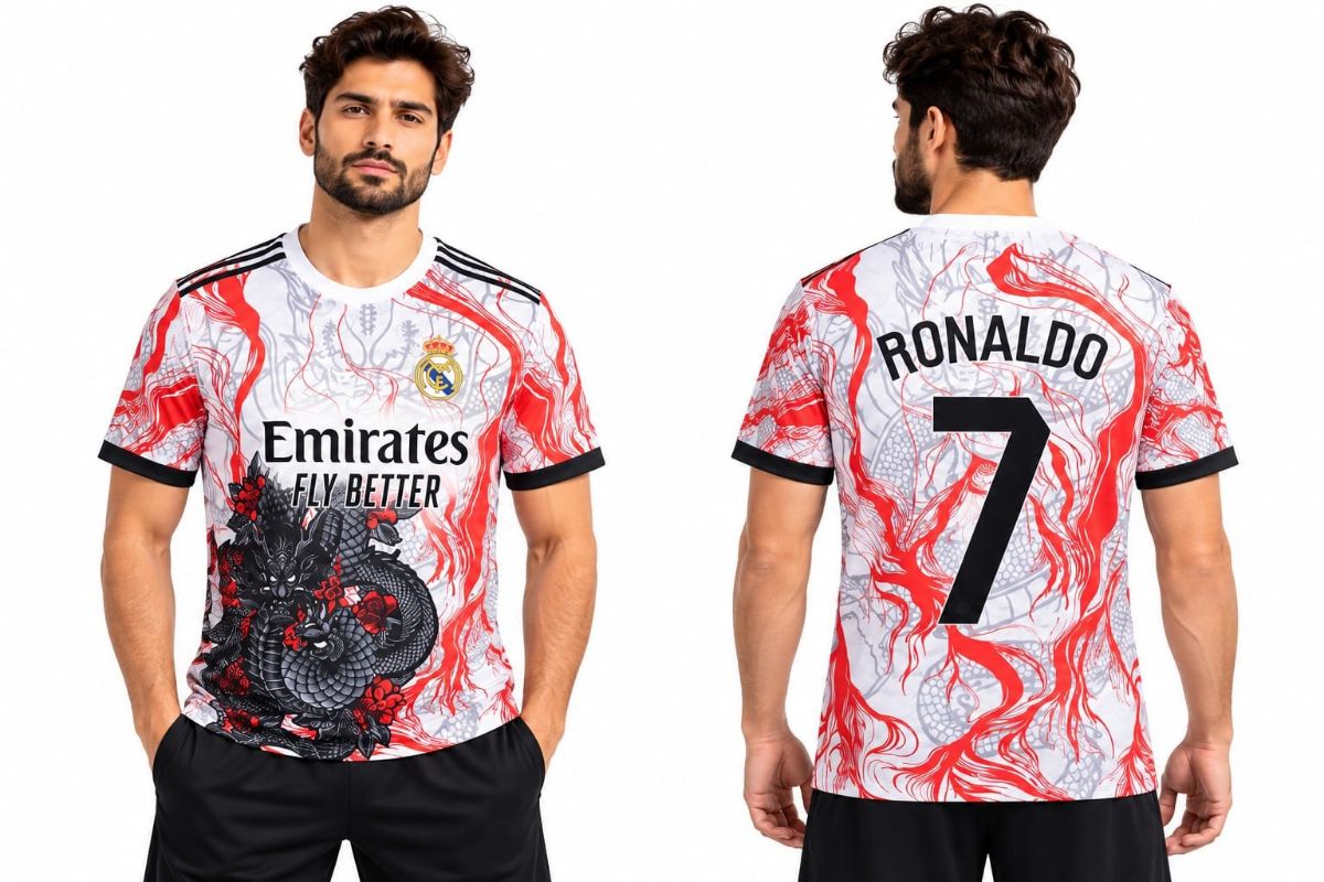Men's Football Jersey Front & Back Sleeve Round Neck