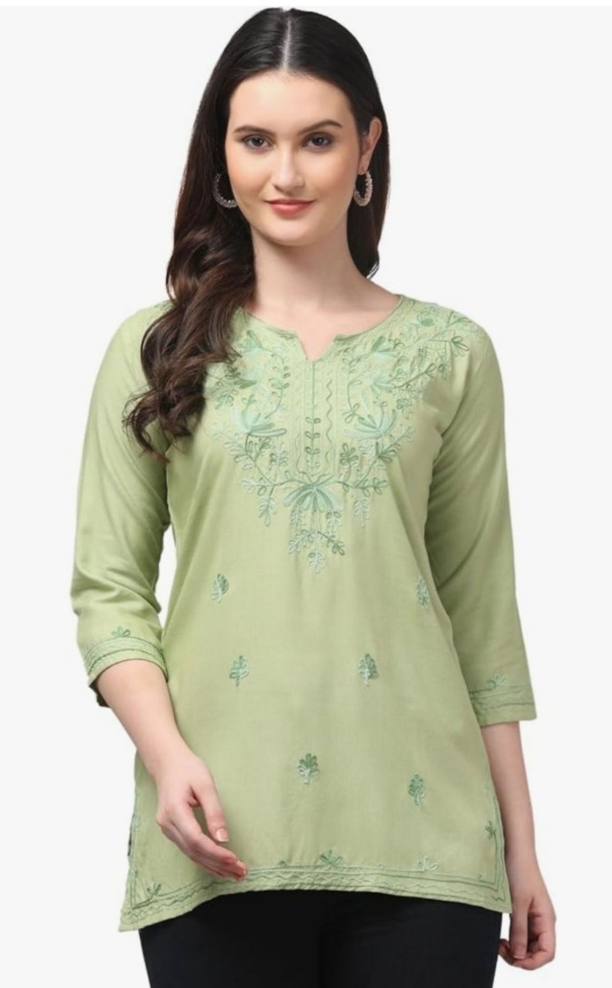 Women's Plain Short Cotton Kurta