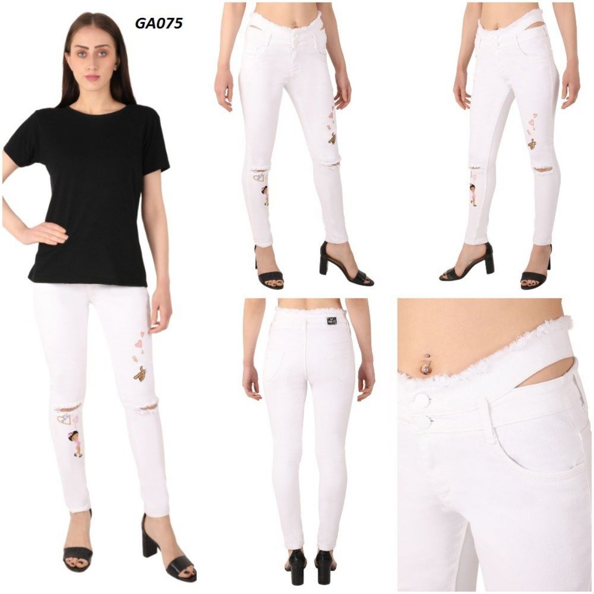Women's Skiny Jean's- D No-GA075