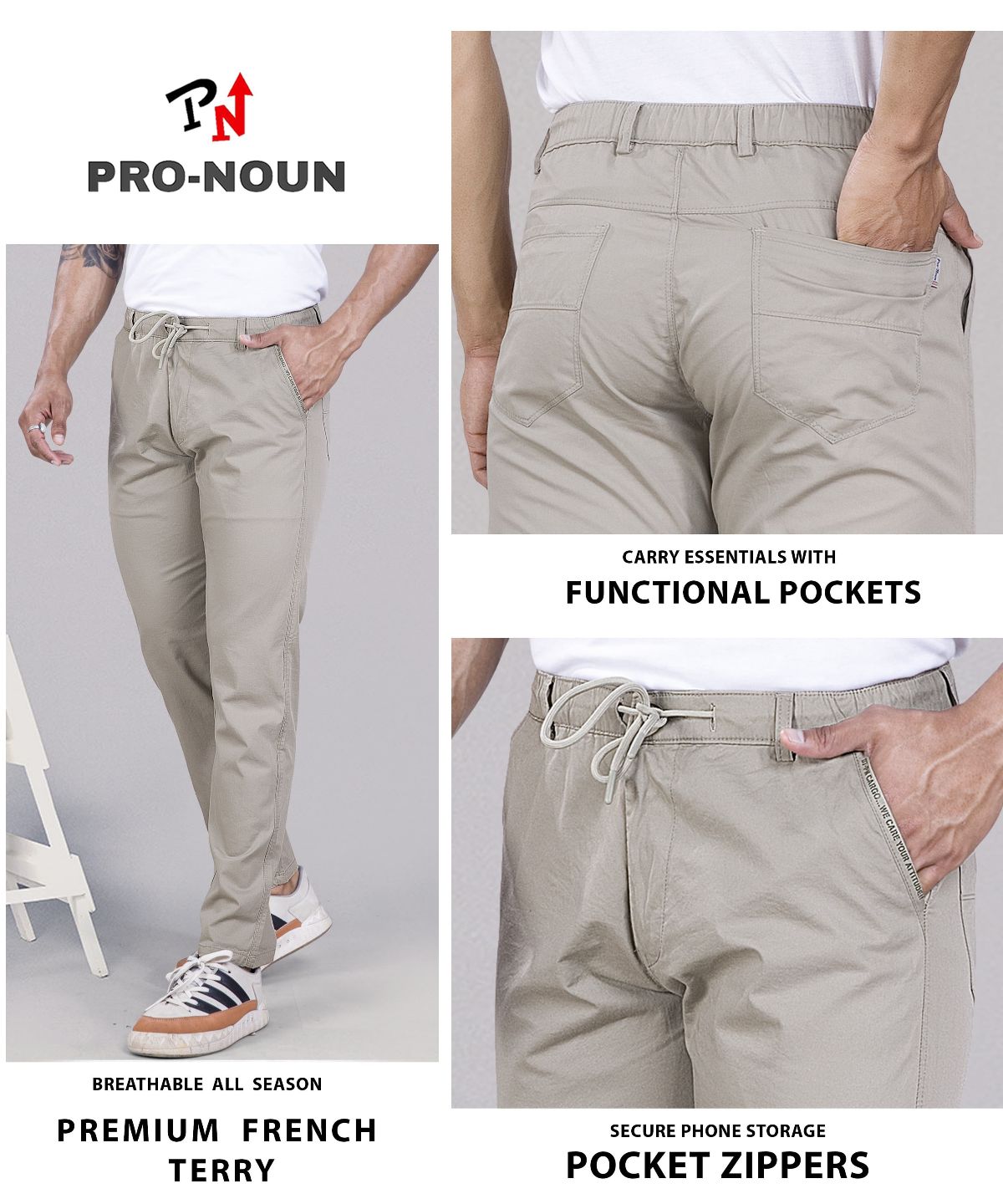 Pro-Noun Men's Cotton Lounge Wear Pants -1715