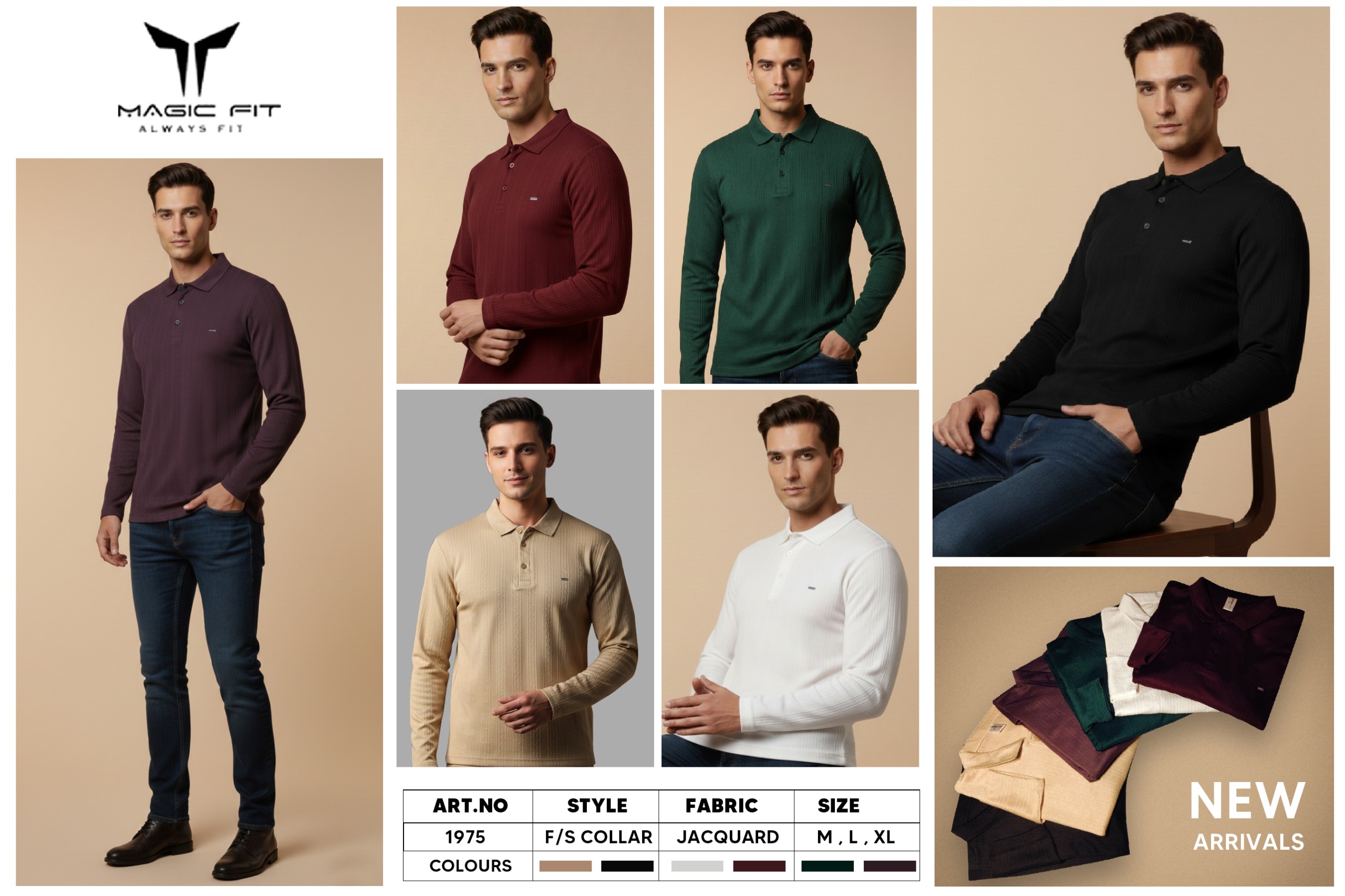 Brand: Magicfit, Mens Full Sleeve Round Neck Tshirt, 1975 XL