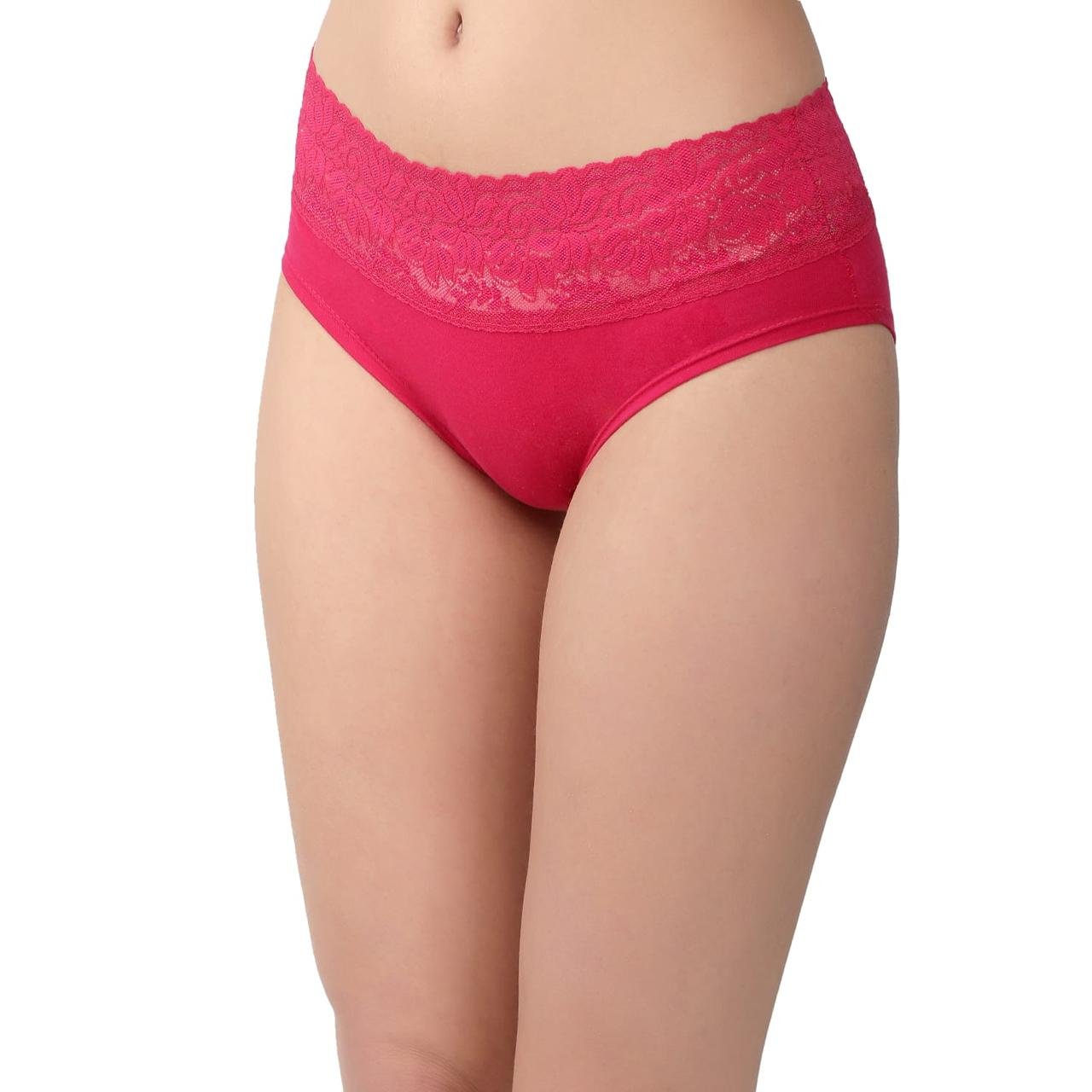 Teusy Woman Top Lace Panty Set-Magenta