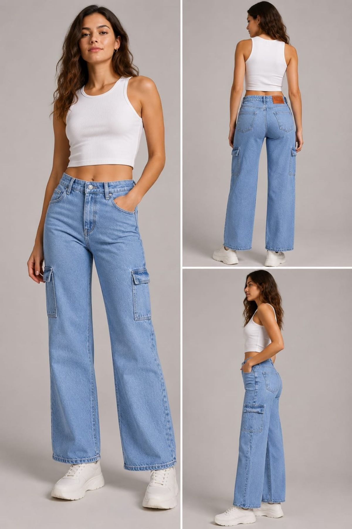 Women's Six Pockets Cargos - Yi66