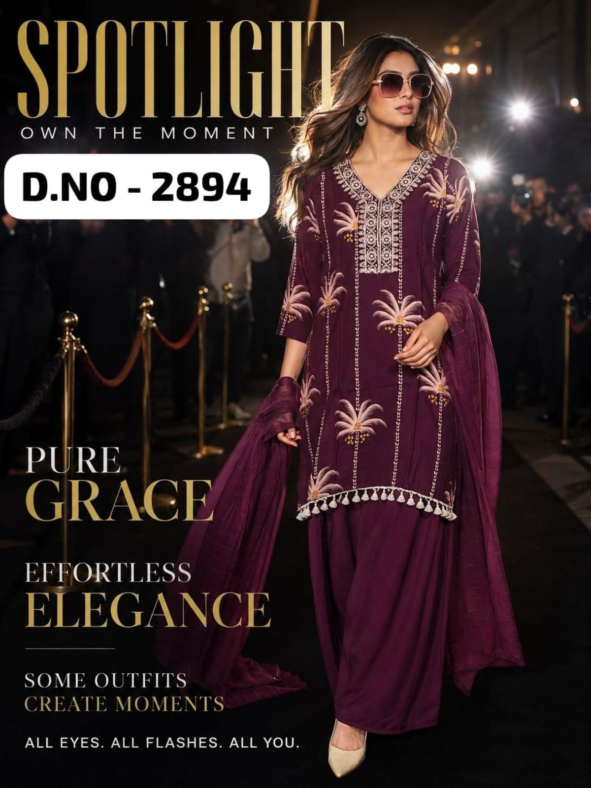 Women's Ethnic Wear Farsi Salwar  D No-2894
