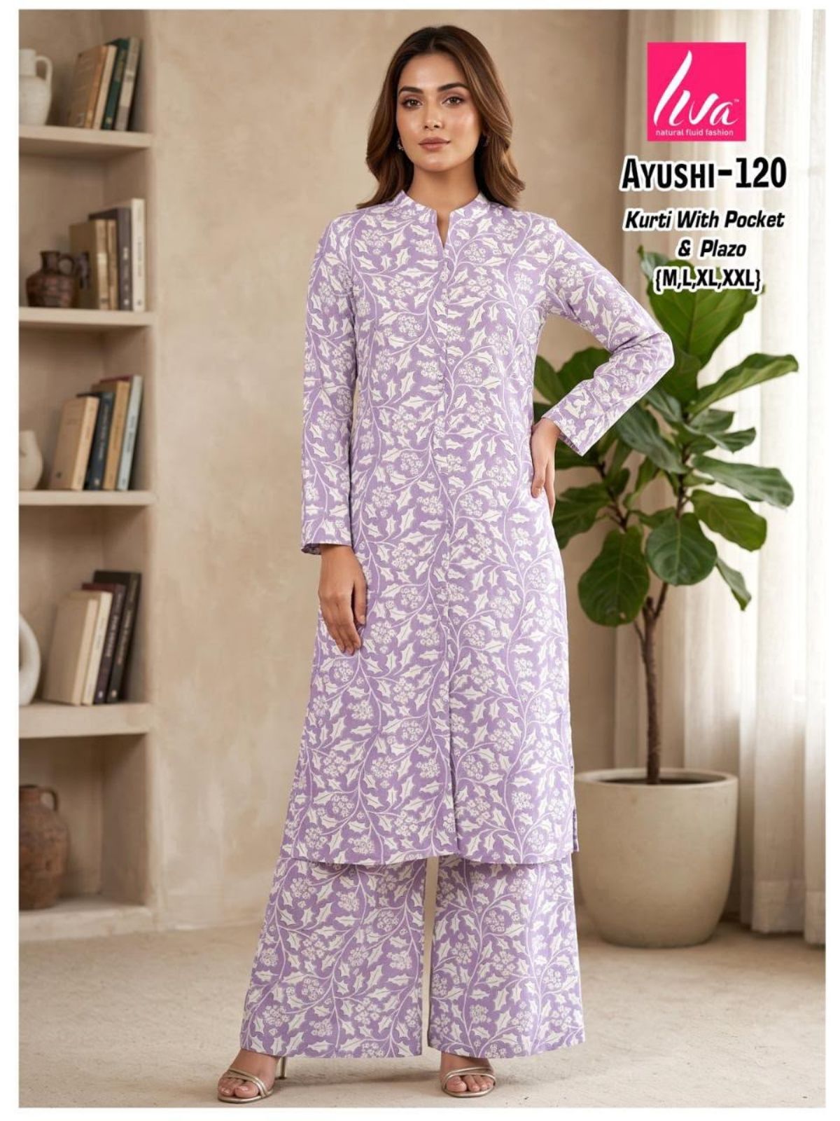 Women's Ethnic Wear Set with Kurti Pocket-Ayushi-120