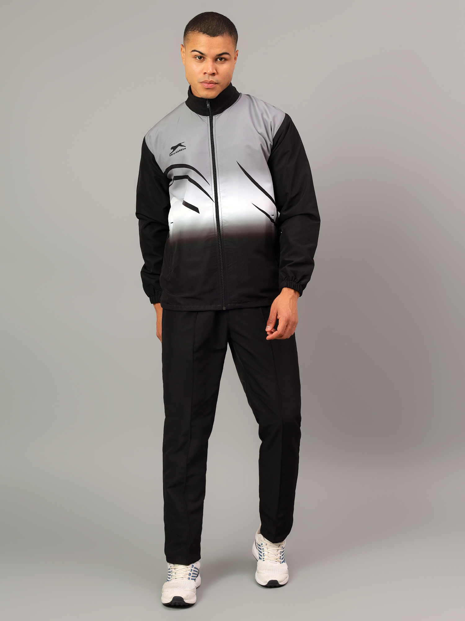 Men's Tracksuit  D-SNTSTZHS965_Black/D.Grey/White_M_TZ