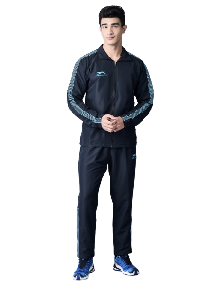 Men's Tracksuit  493A-Navy/Cyan-M-TZ