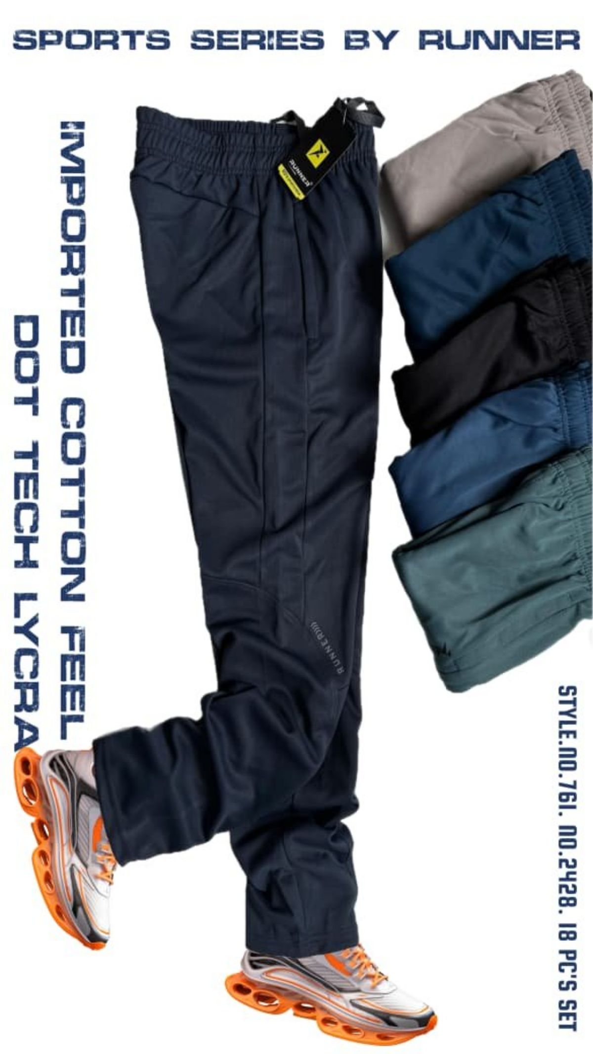RUNNER Men's Sports Trackpants Set D No- 761