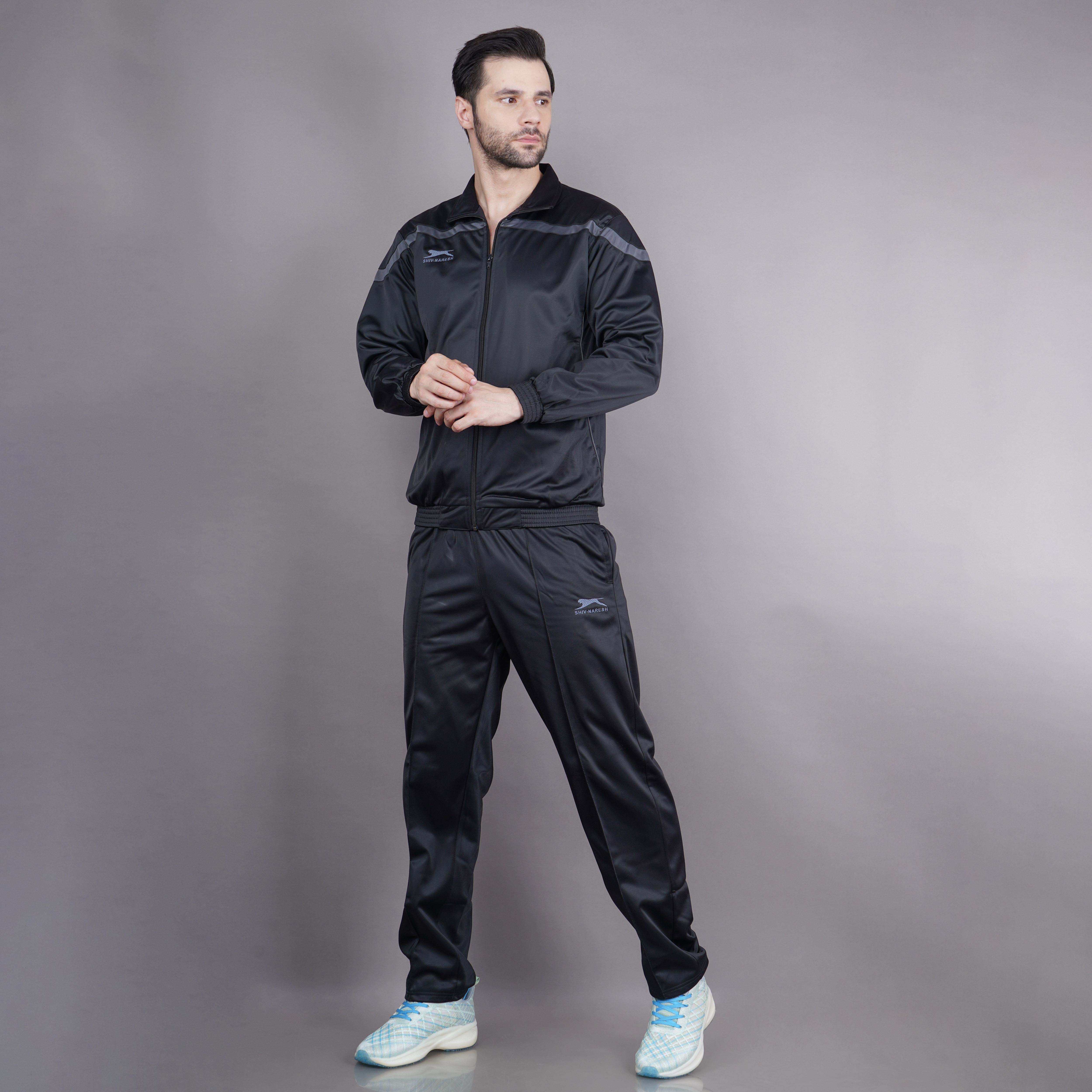 Men's Tracksuit  461B-TP-Black/D.Grey-M