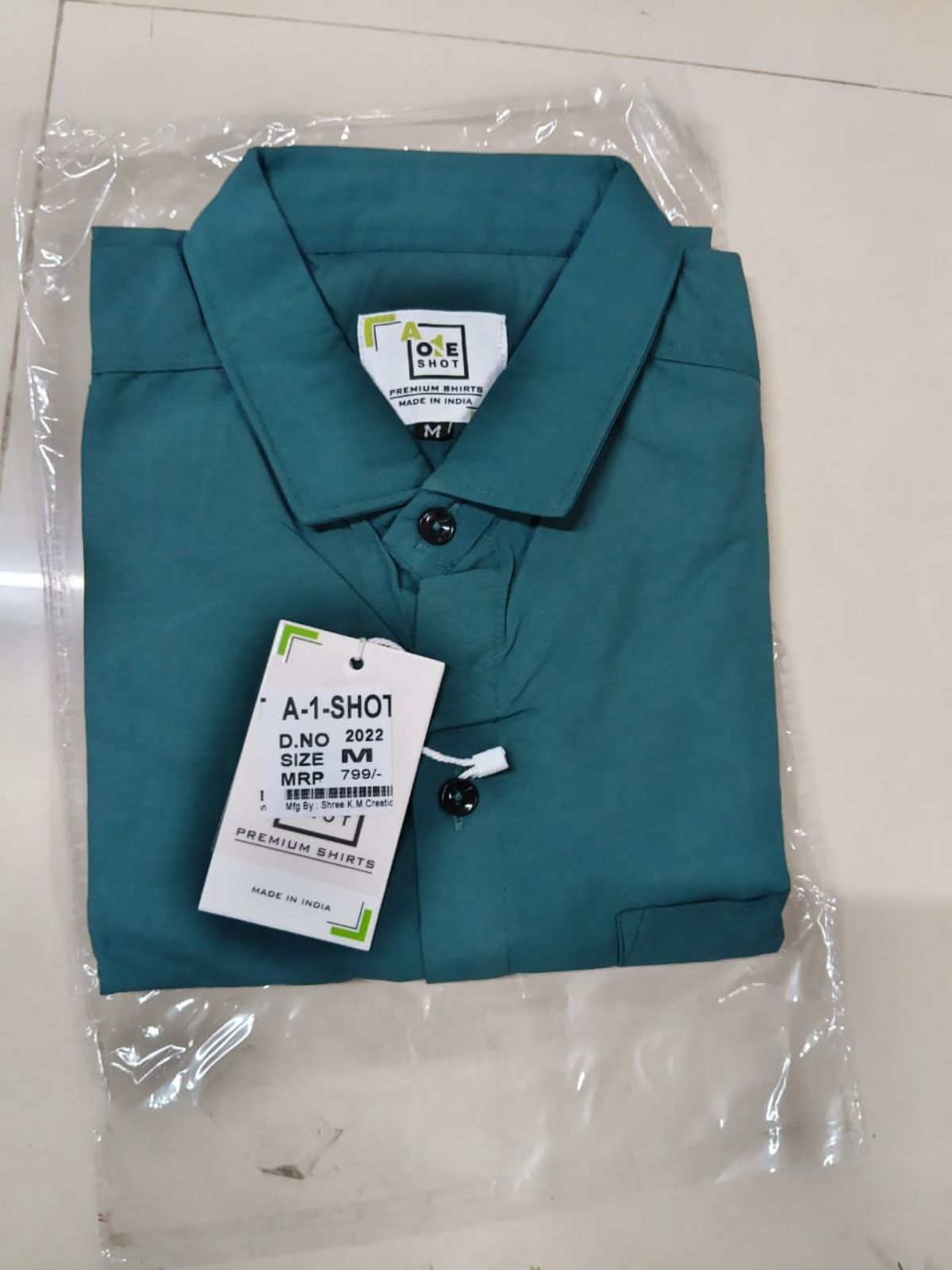 Shree Yash Both Side Laffer Men's Plain Shirts- Teal