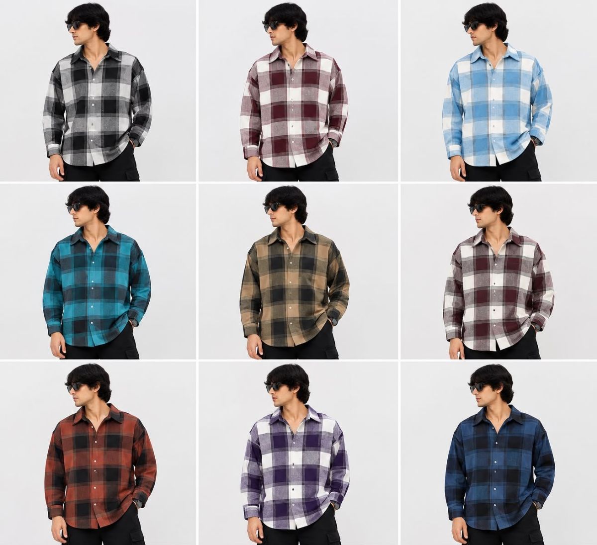 Men's Boxy Fit Checks Shirt