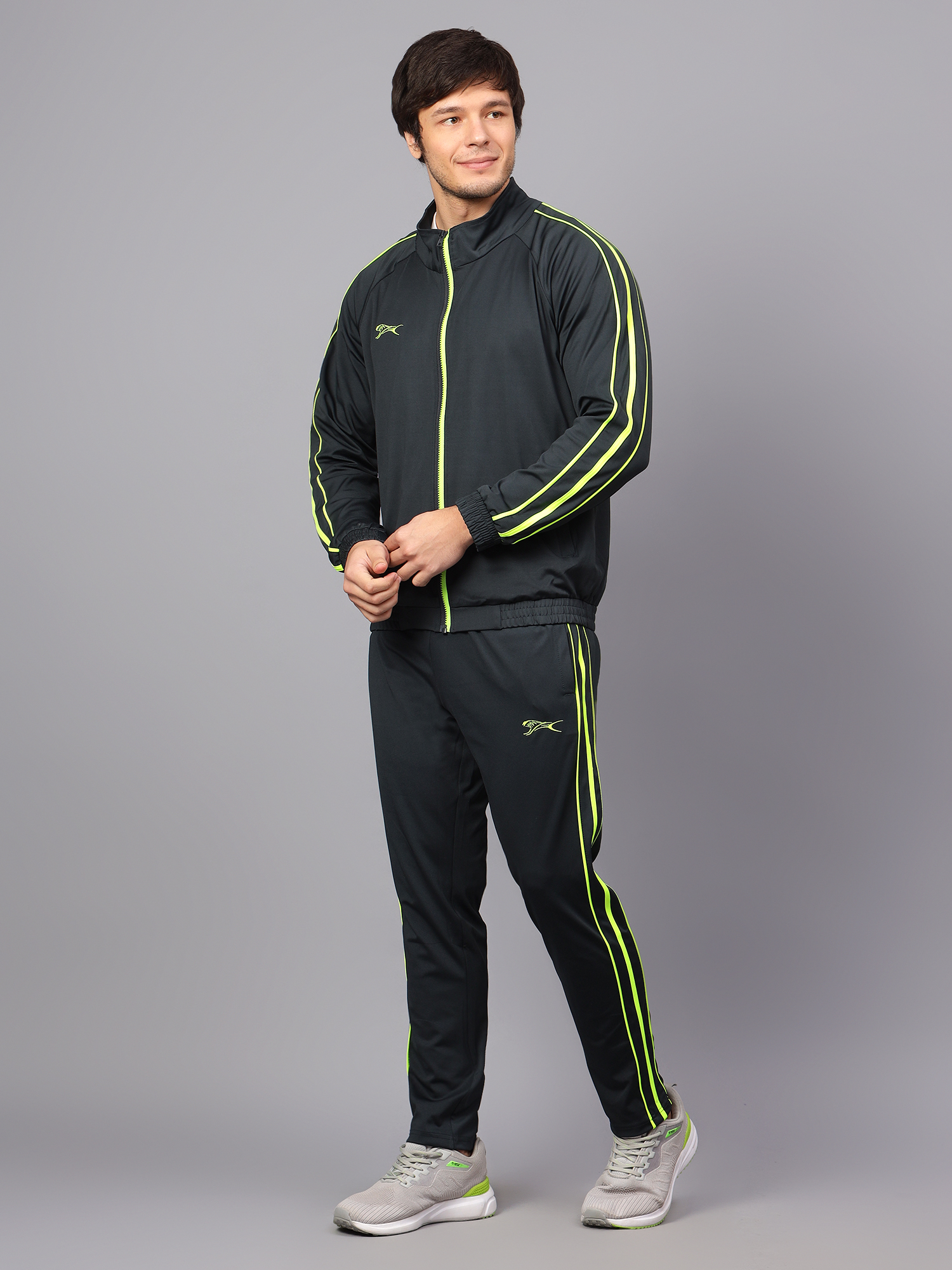 Men's Tracksuit  SNTSW106M-Dark Grey/Lemon-XL
