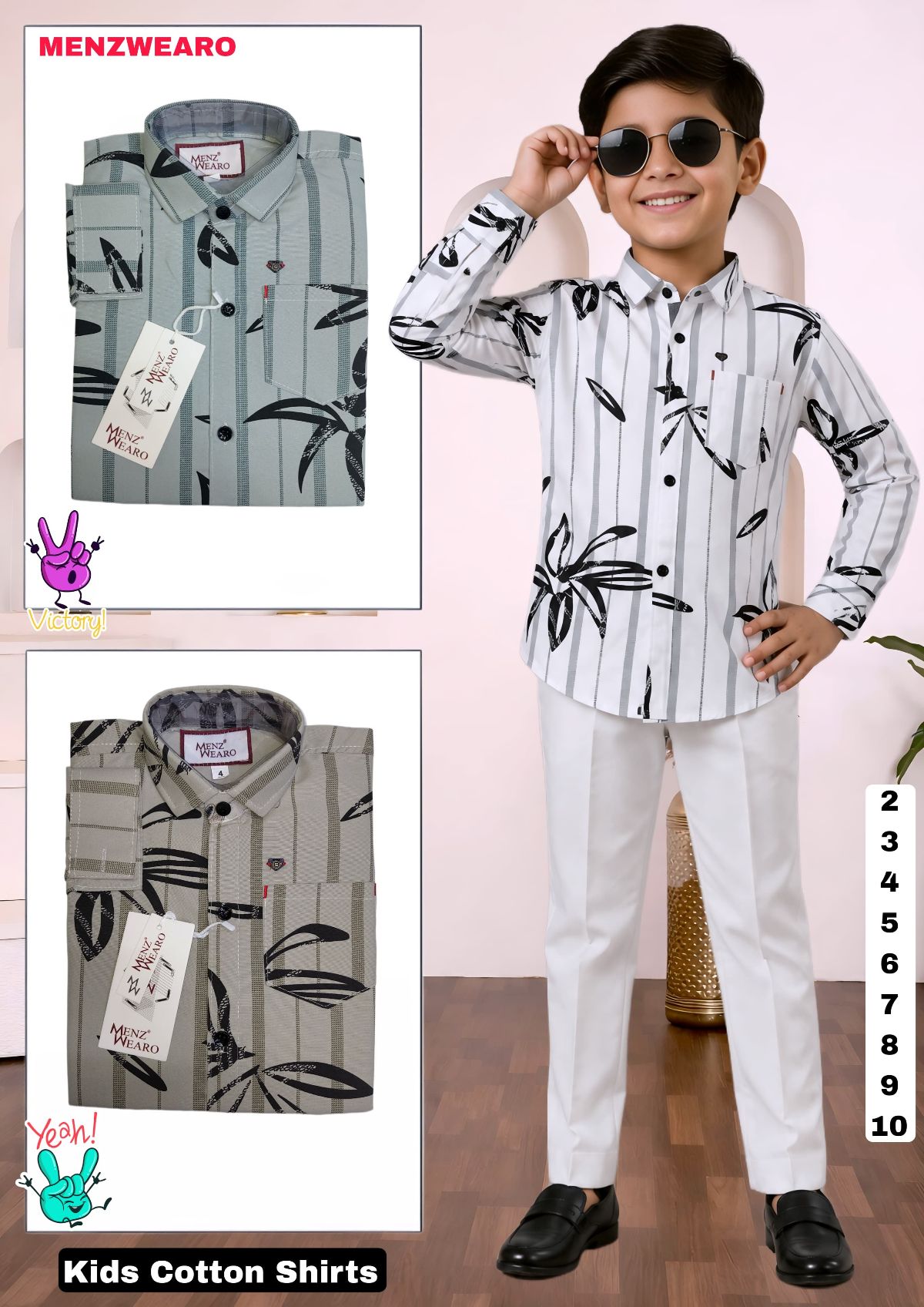 Kids cotton shirts  (2-10)