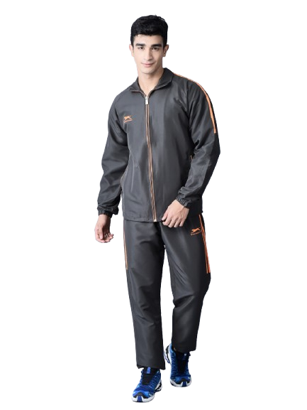 Men's Tracksuit  478A-Dark Grey/Orange-L-TZ
