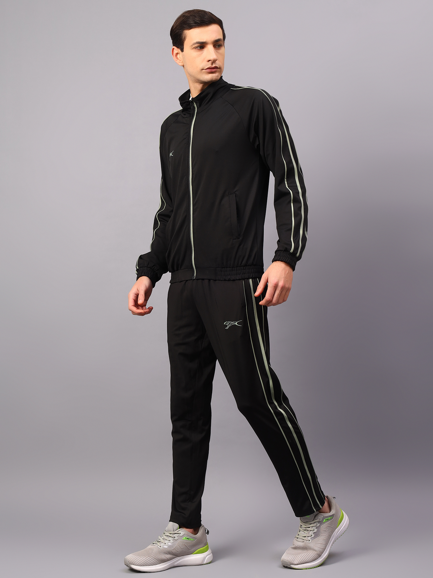 Men's Tracksuit  SNTSW106M-Black/Sage Green-3XL