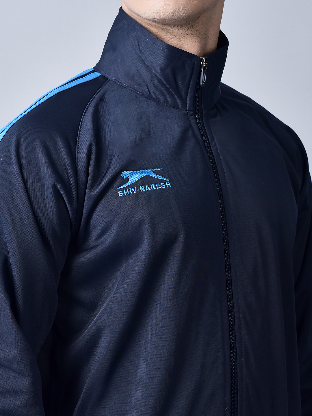 Men's Tracksuit  478-TP-Navy/Cyan-XXL