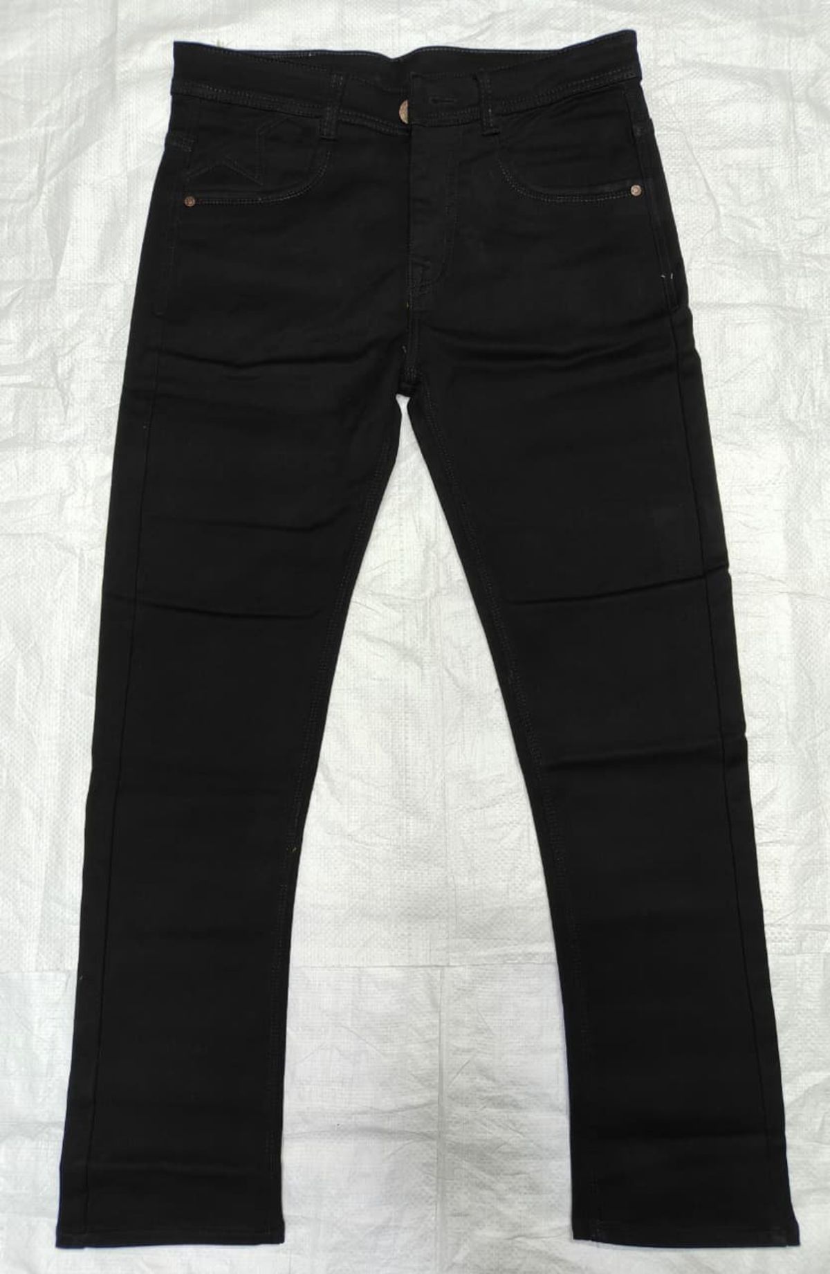Shafin Men's Polly Lycra Black Jeans