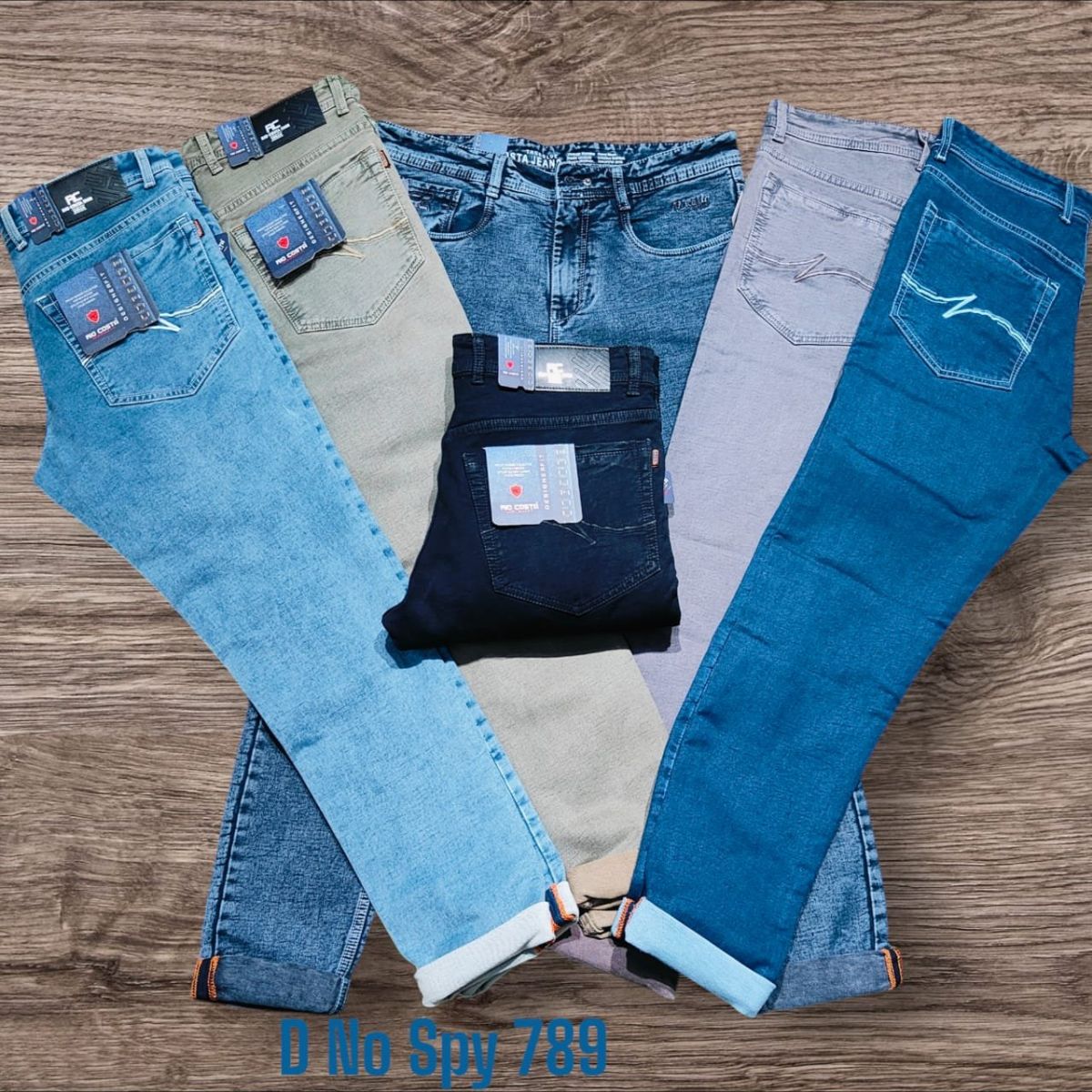 Rio Costa Men's Basic Pure Cotton  Narrow Fit Jeans-789