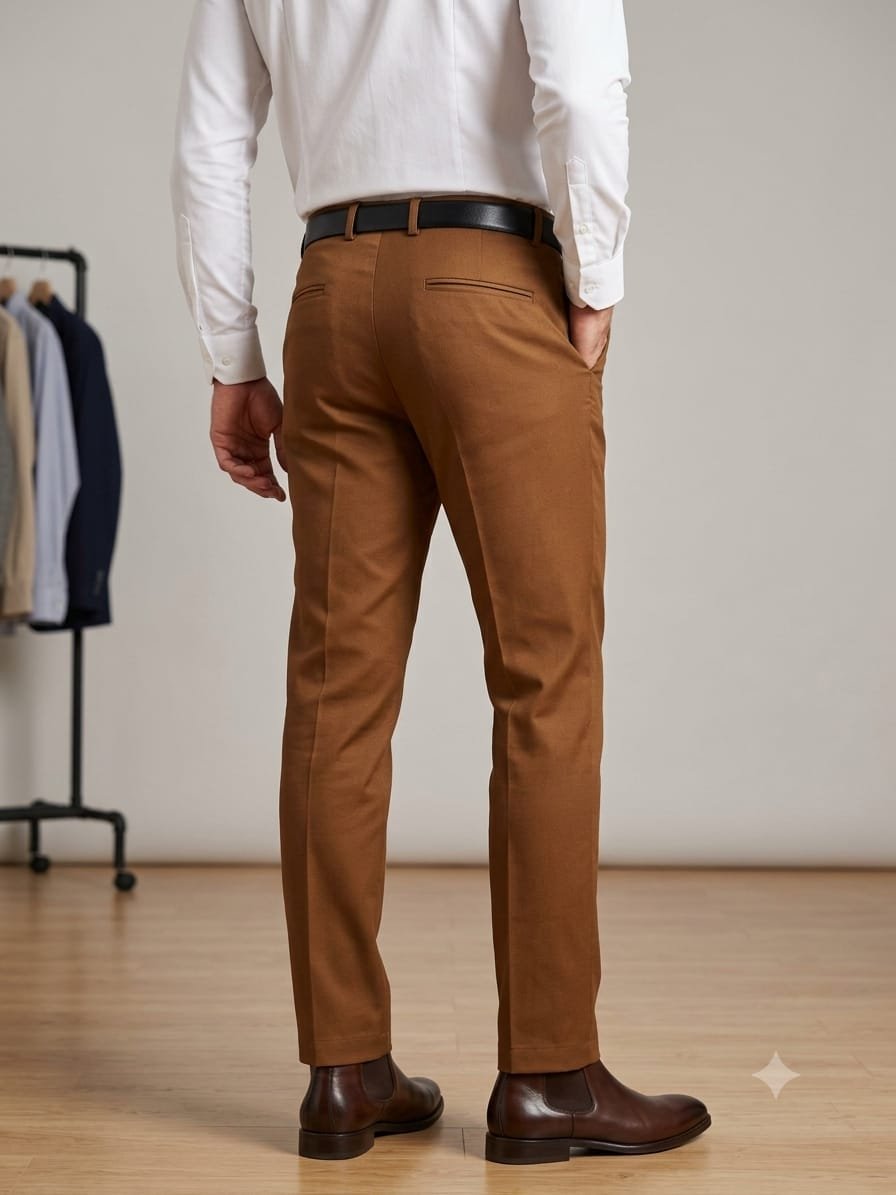 Updry Narrow Barbie Men's Formal pants -Brown