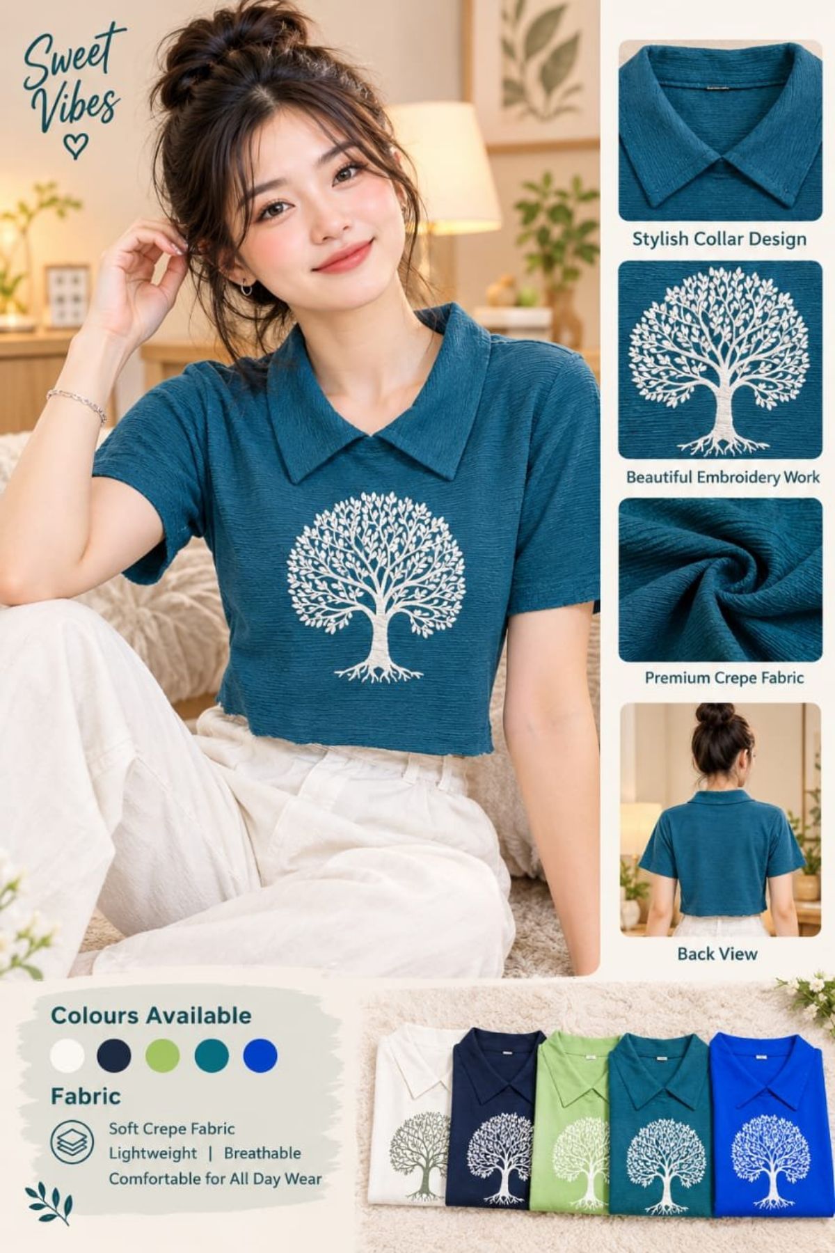 Women's Embroidery Tees