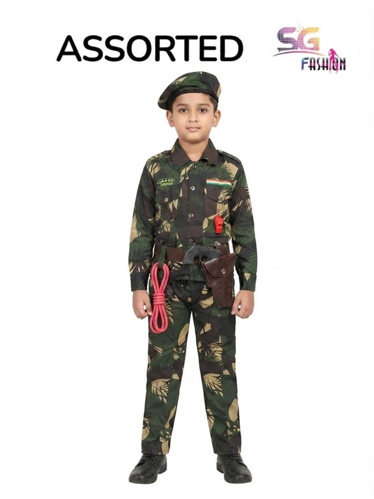 SG Fashion Top Bottom Set- Army Set