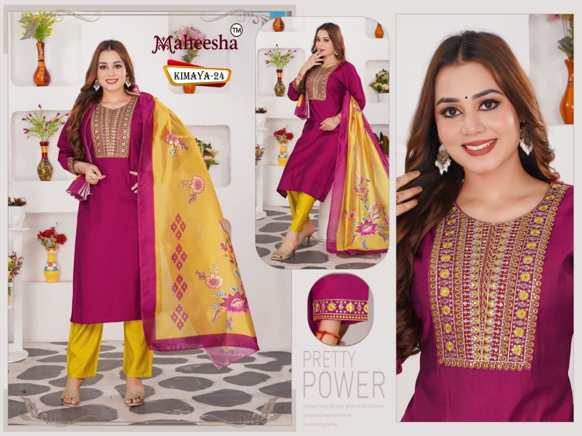 Rani Vastram Women's Ethnic Wear Suit & Bottom Set with Dupatta- Kimaya 24