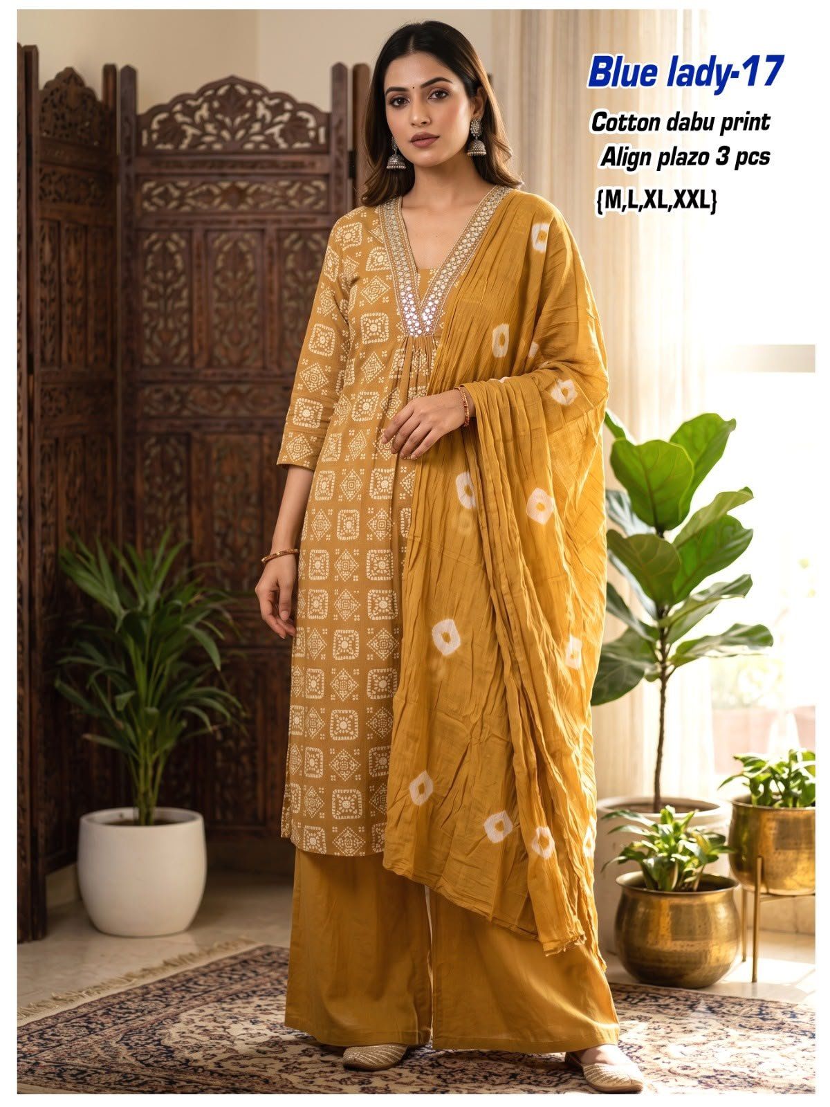 Women's Ethnic Wear Suit Plazzo With Dupatta- Bluelady-17