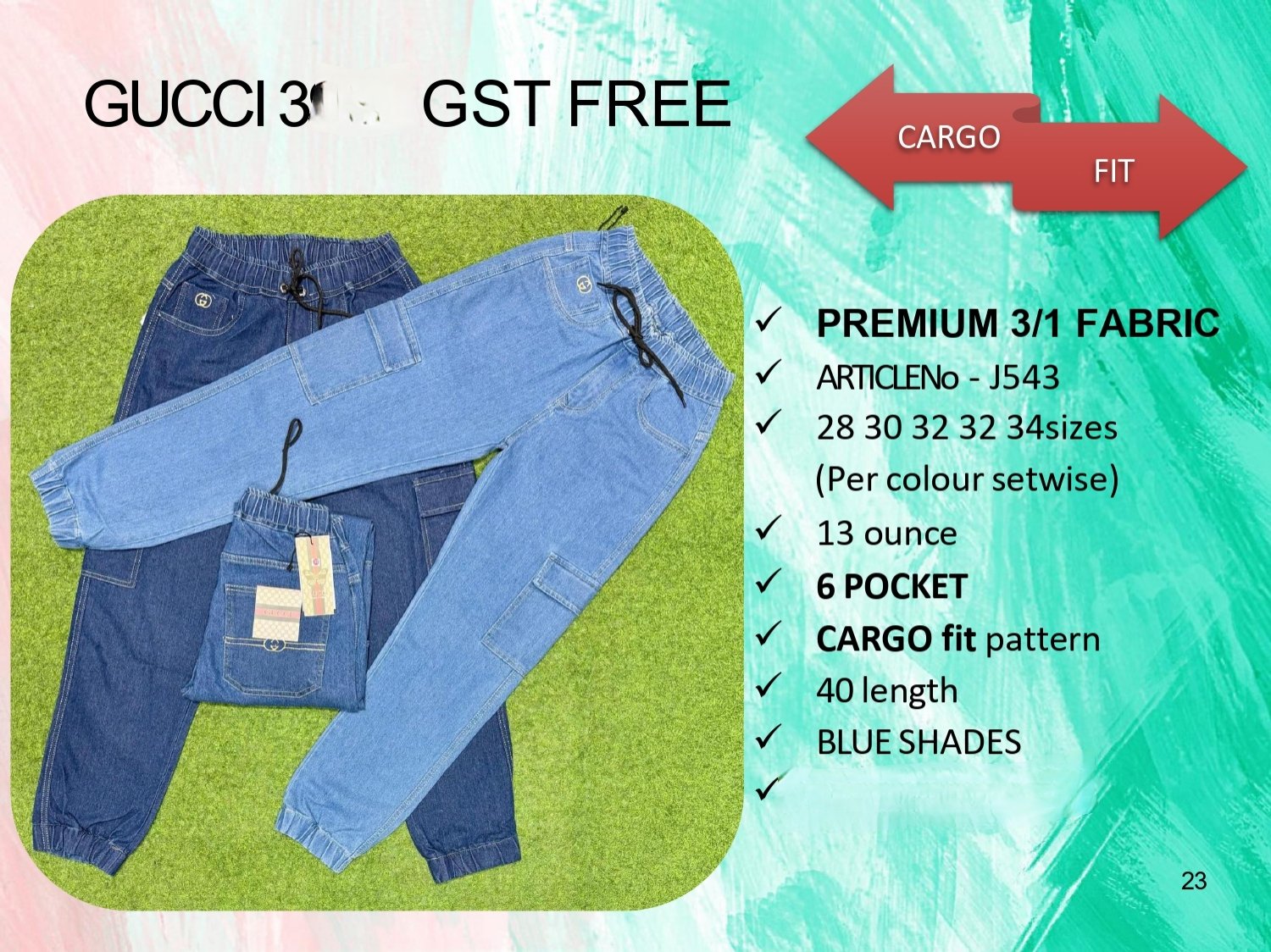 Men's Denim Jeans- GUCCI