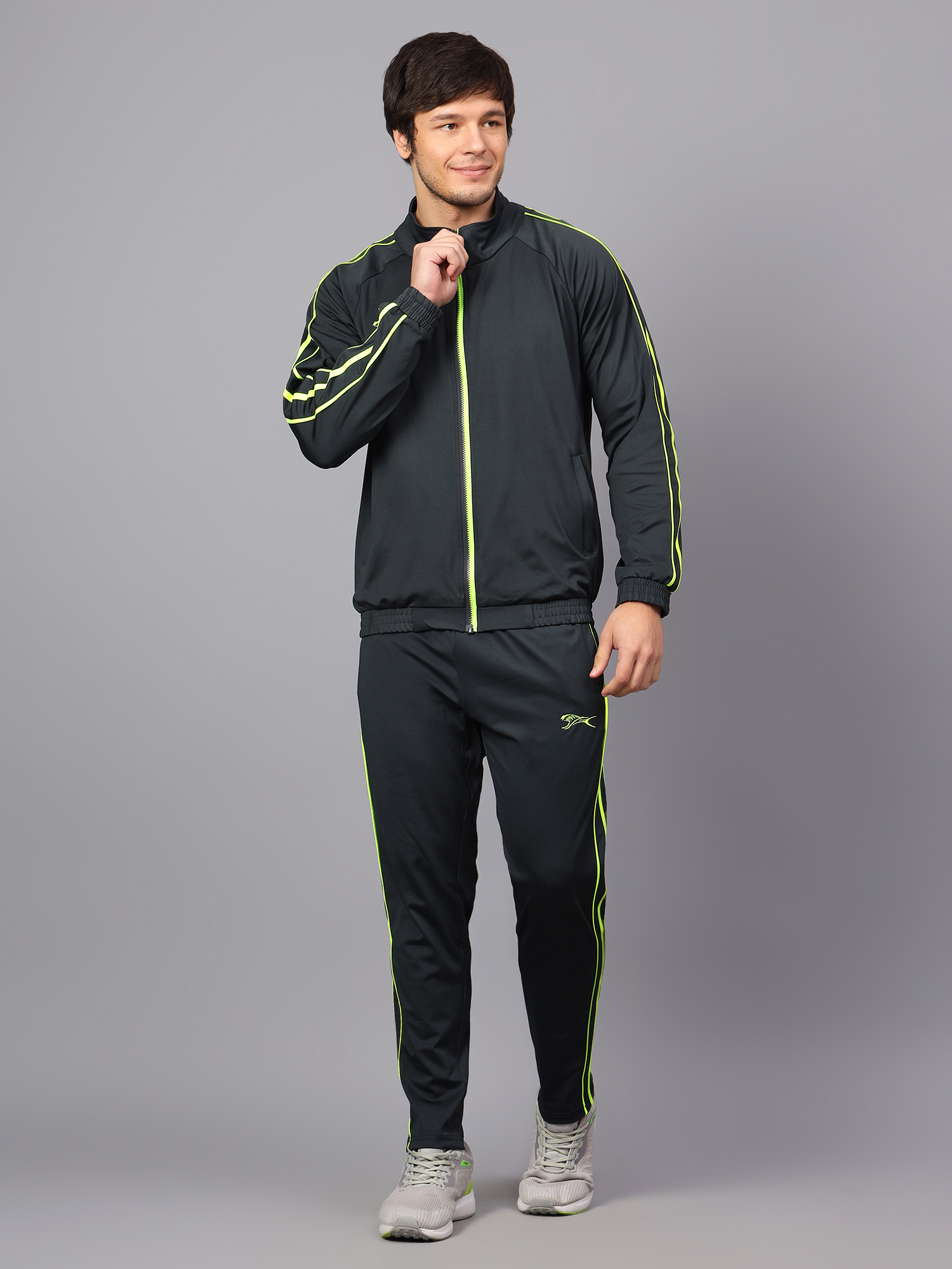 Men's Tracksuit  SNTSW106M-Dark Grey/Lemon-XXL