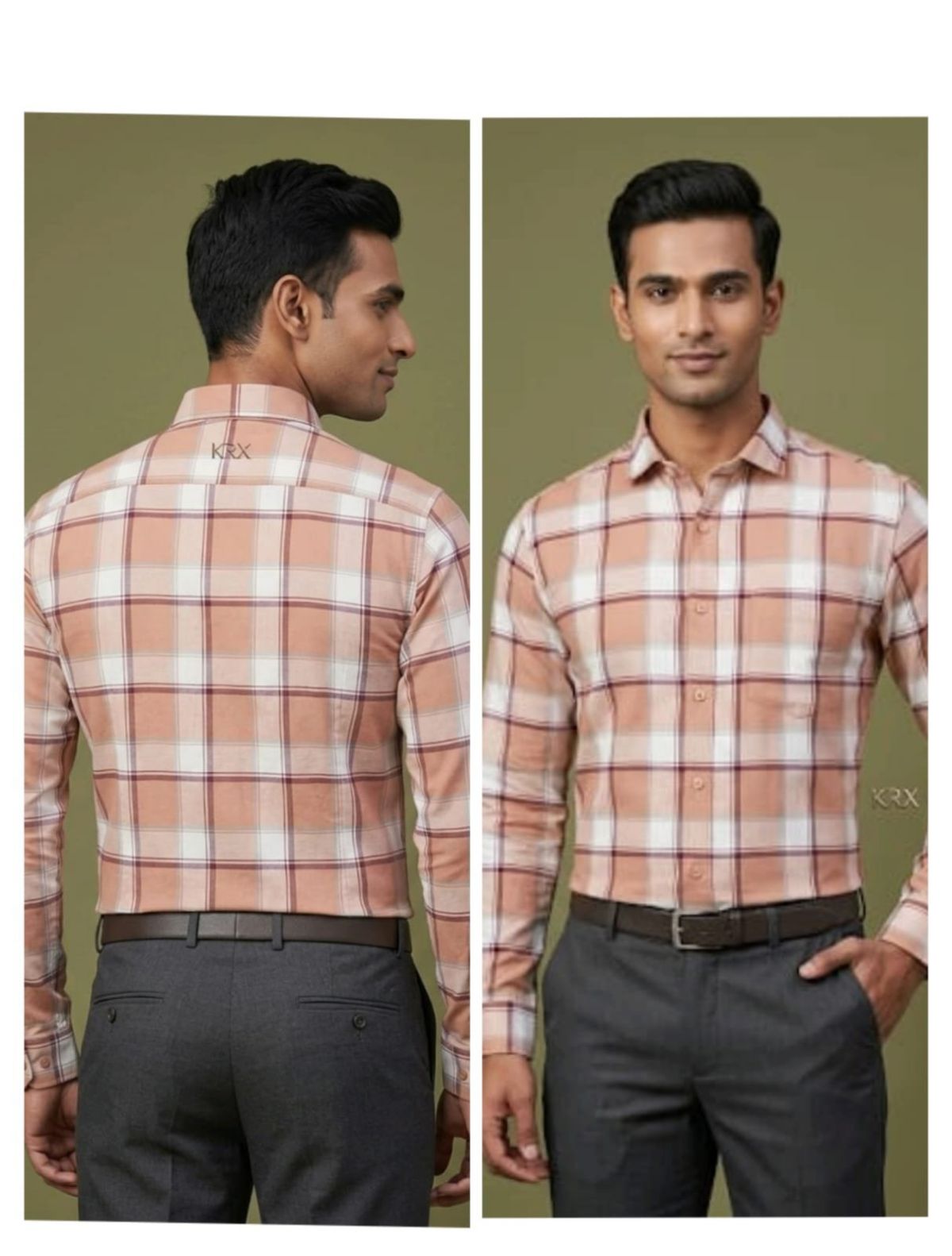KRX Men's Shirts Cotton Checks